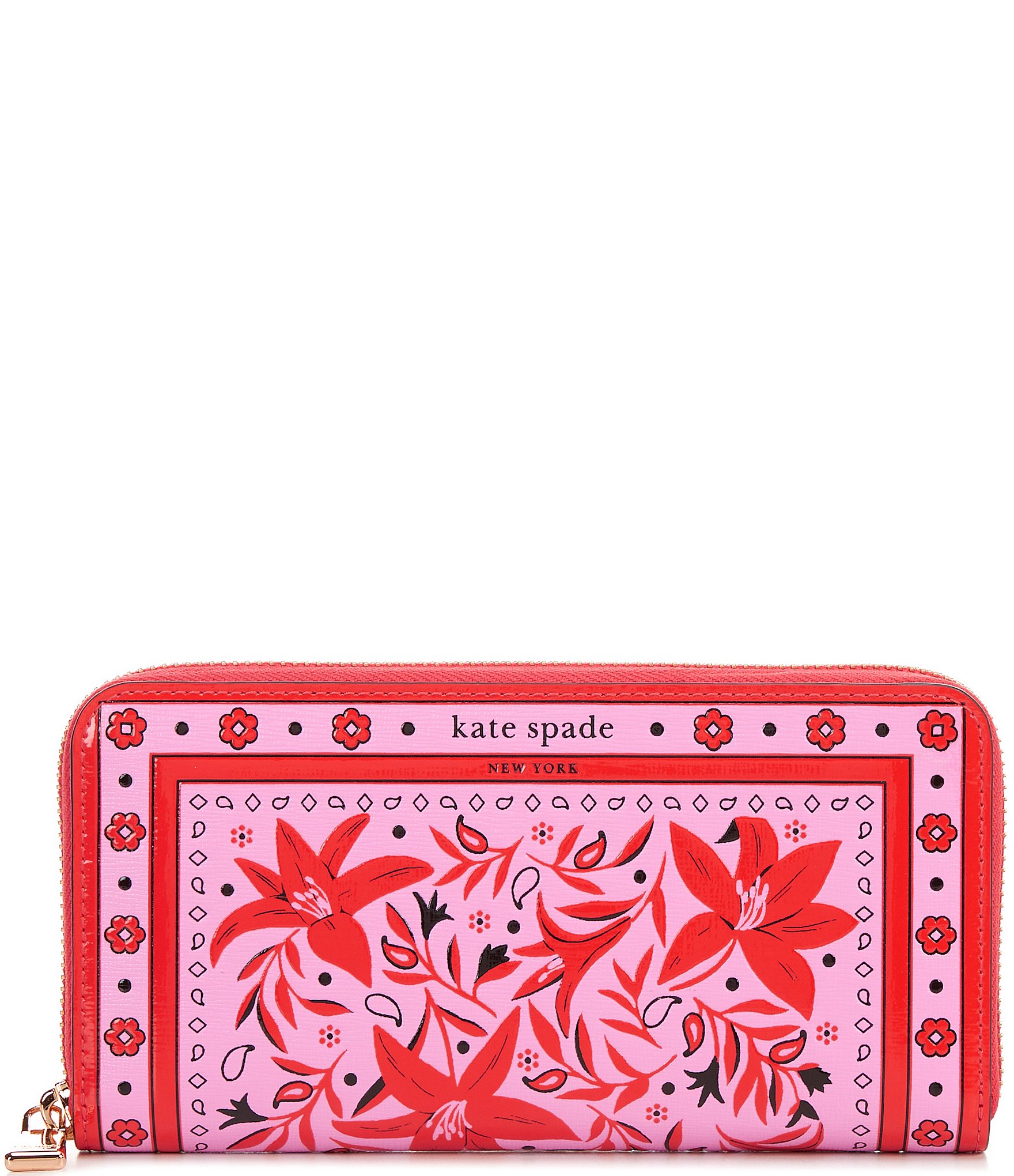 kate spade new york Bandana Zip Around Continetal Wallet