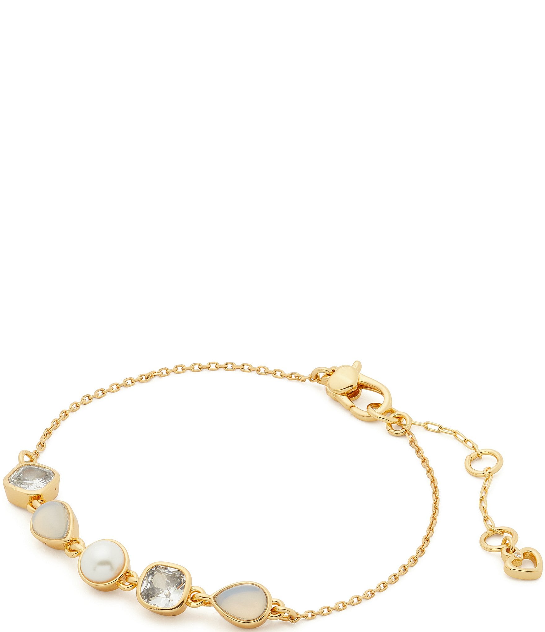 kate spade new york Bubbly Bezel Crystal and Pearl Line Bracelet