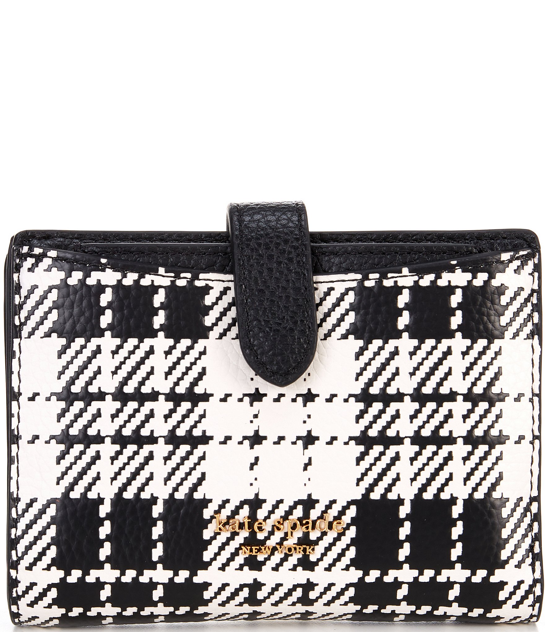 kate spade new york Celebration Plaid Small Leather Bifold Wallet |  Dillard's