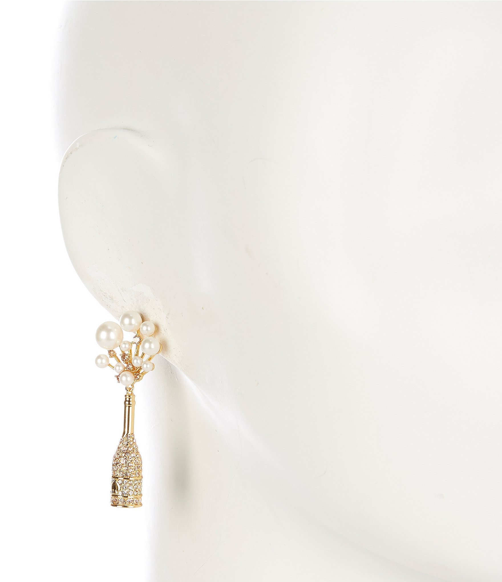 kate spade new york Cheers To That Crystal and Pearl Drop Earrings