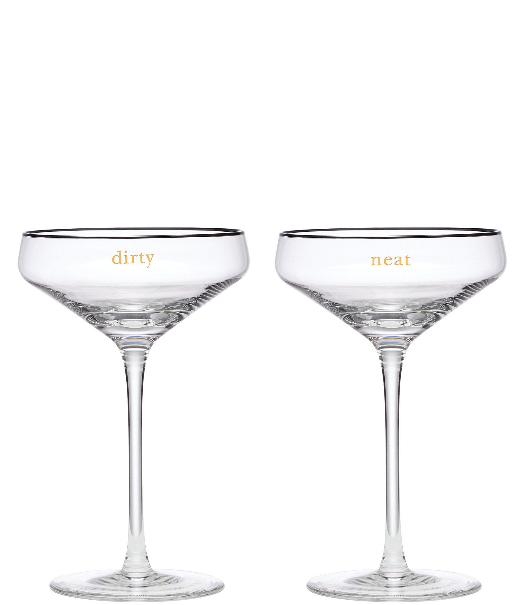 Kate Spade New York Cheers to US Dirty Neat Martini Glasses Set of 2