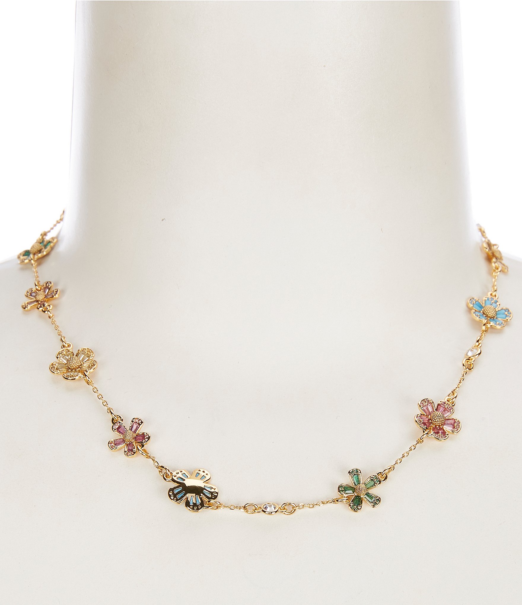 kate spade new york Crystal Fleurette Collar Necklace | Dillard's