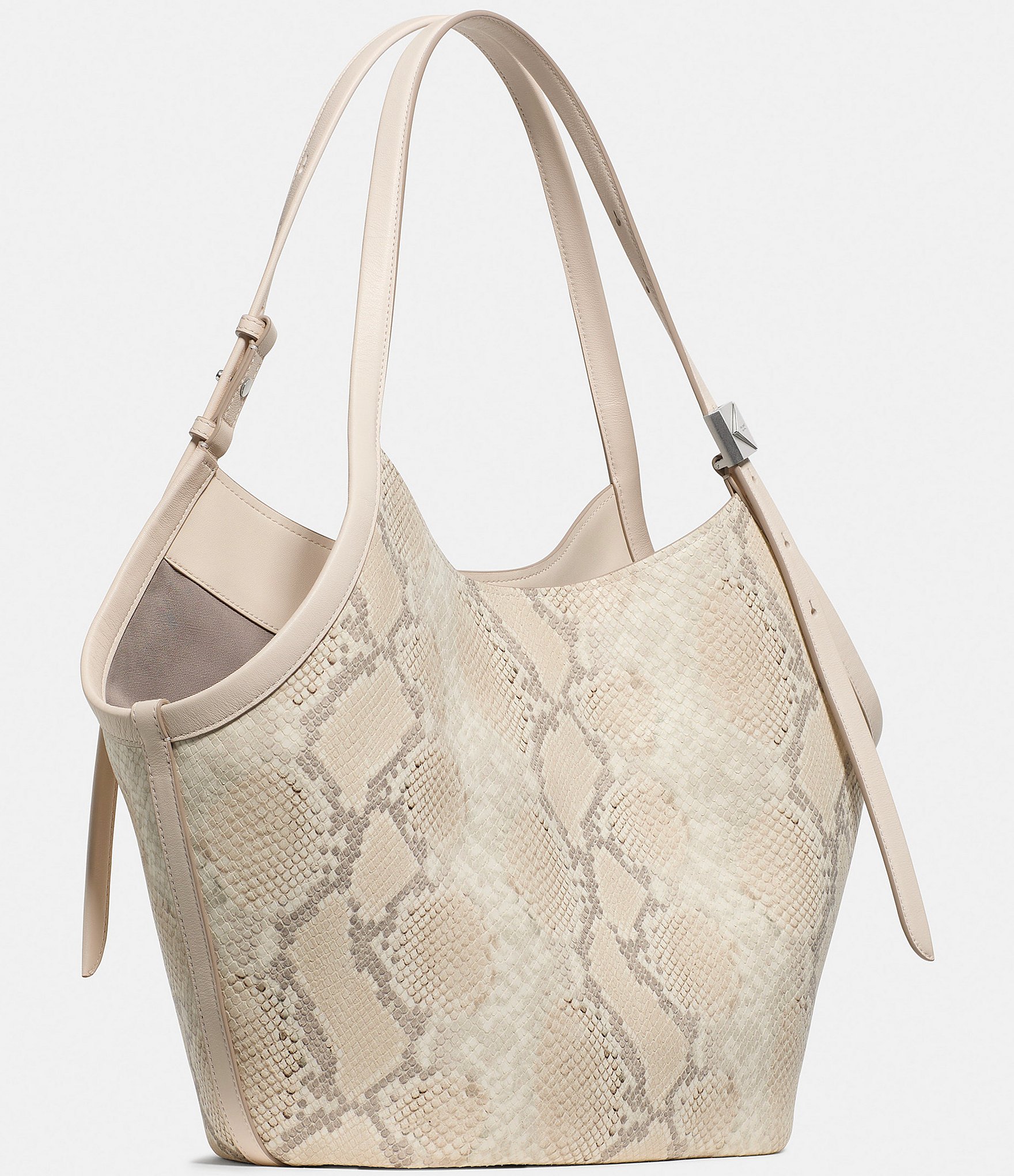 kate spade new york Deco Snake Embossed Leather Tulip Handle Tote Bag