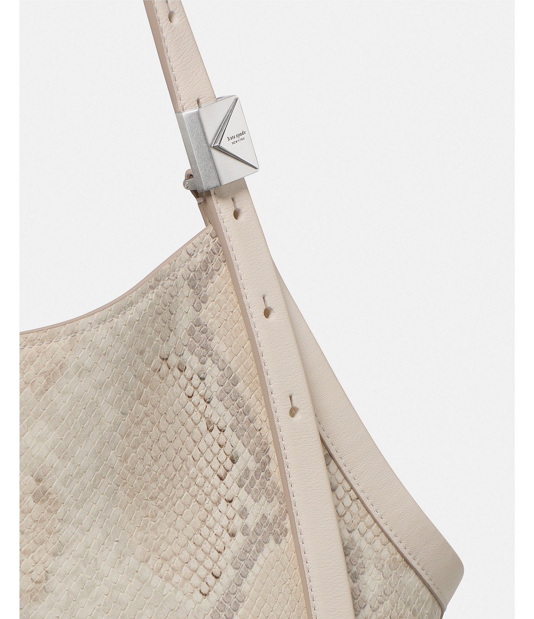 kate spade new york Deco Snake Embossed Leather Tulip Handle Tote Bag