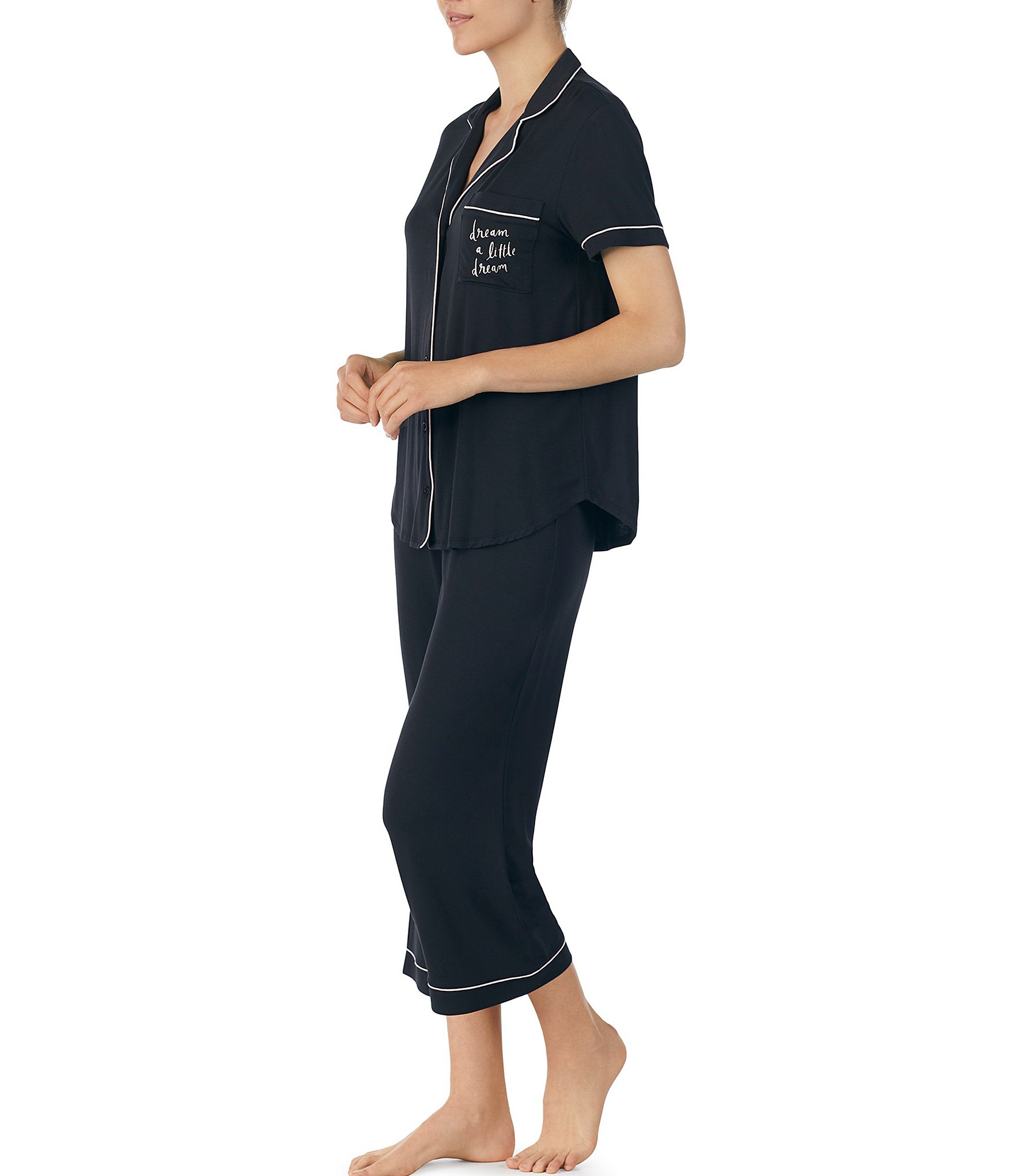 kate spade new york #double;Dream a Little Dream#double; Coordinating Solid Knit Pajama Set