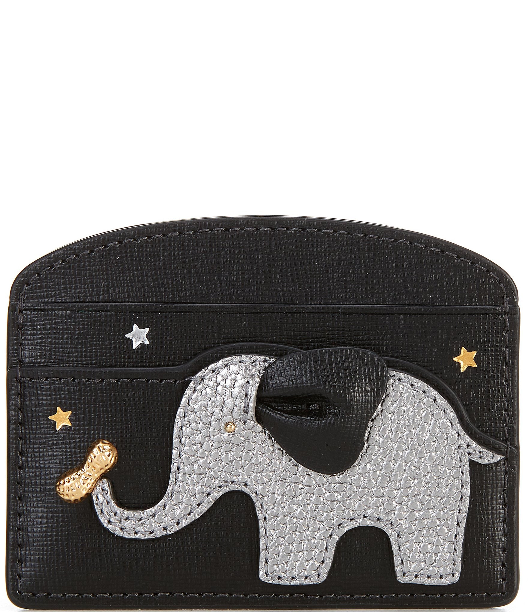 kate spade new york Ellie Elephant Embellished Leather Card Holder Dillard s