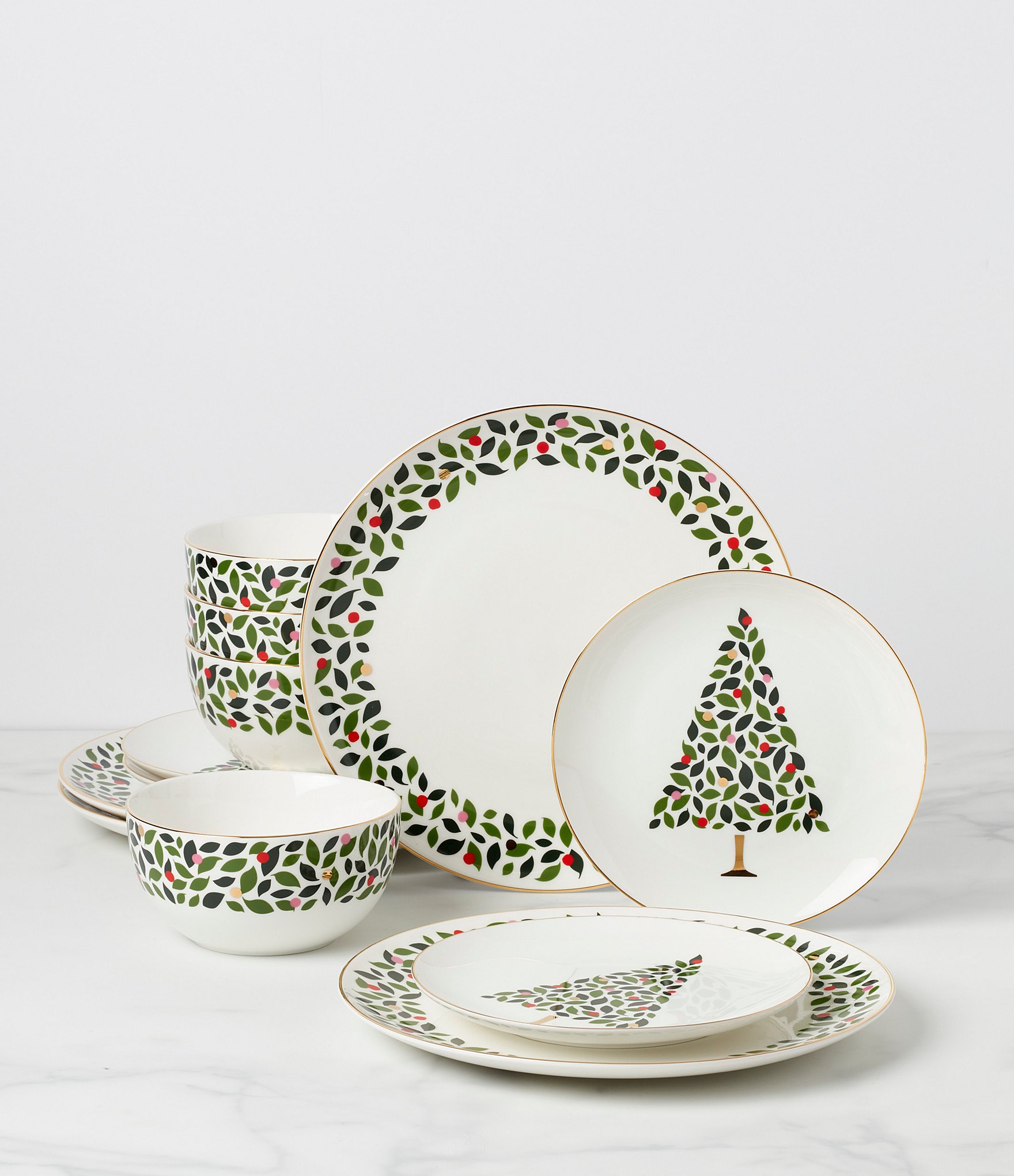 kate spade new york Evergreen 12-Piece Dinnerware Set