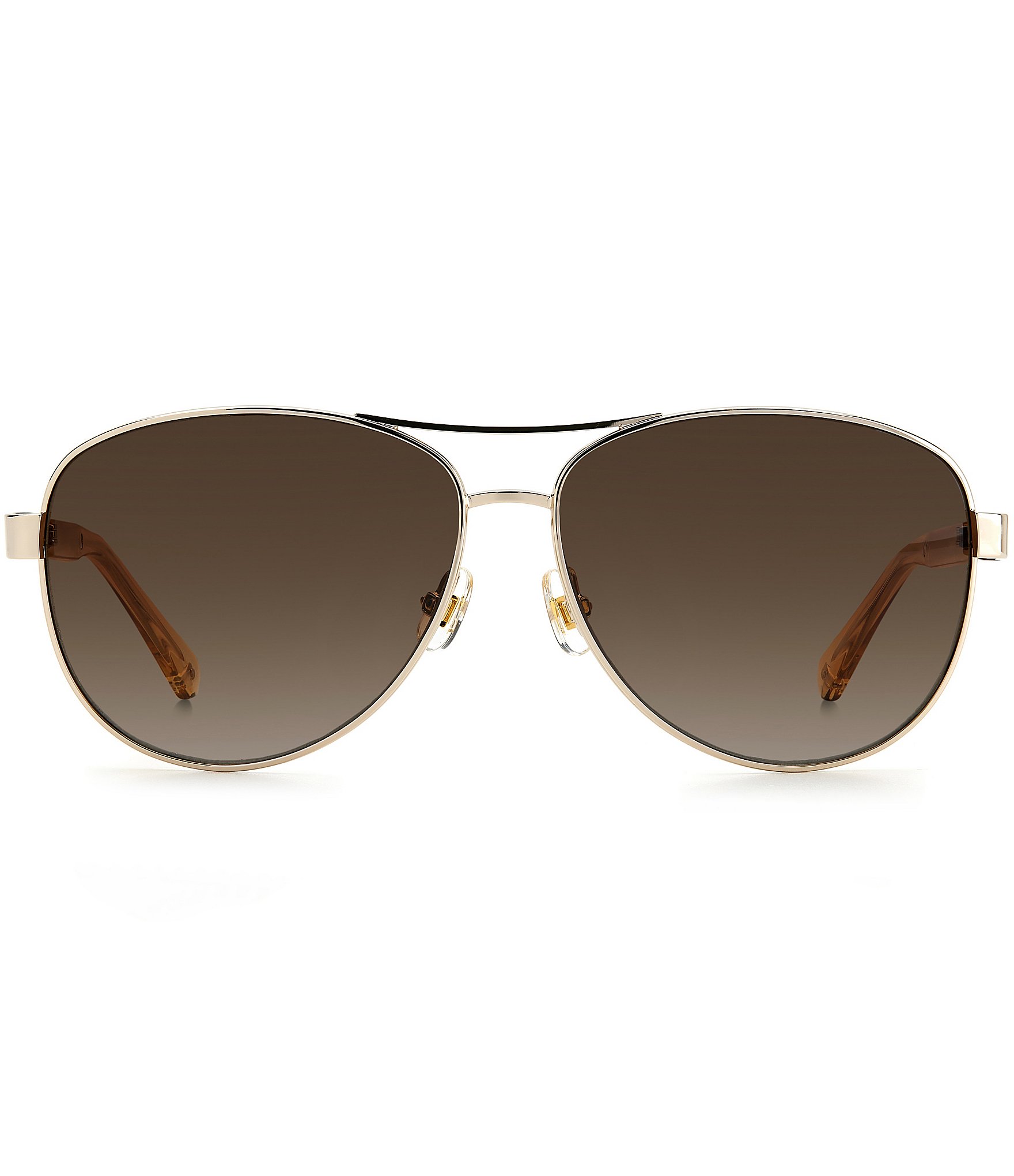 kate spade new york Women's Fara 57mm Aviator Polarized Sunglasses