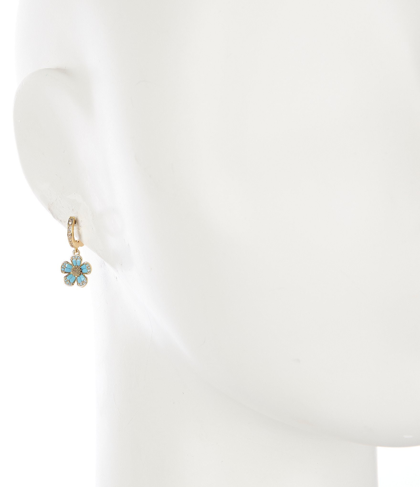 kate spade new york Fleurette Huggie Hoop Earrings