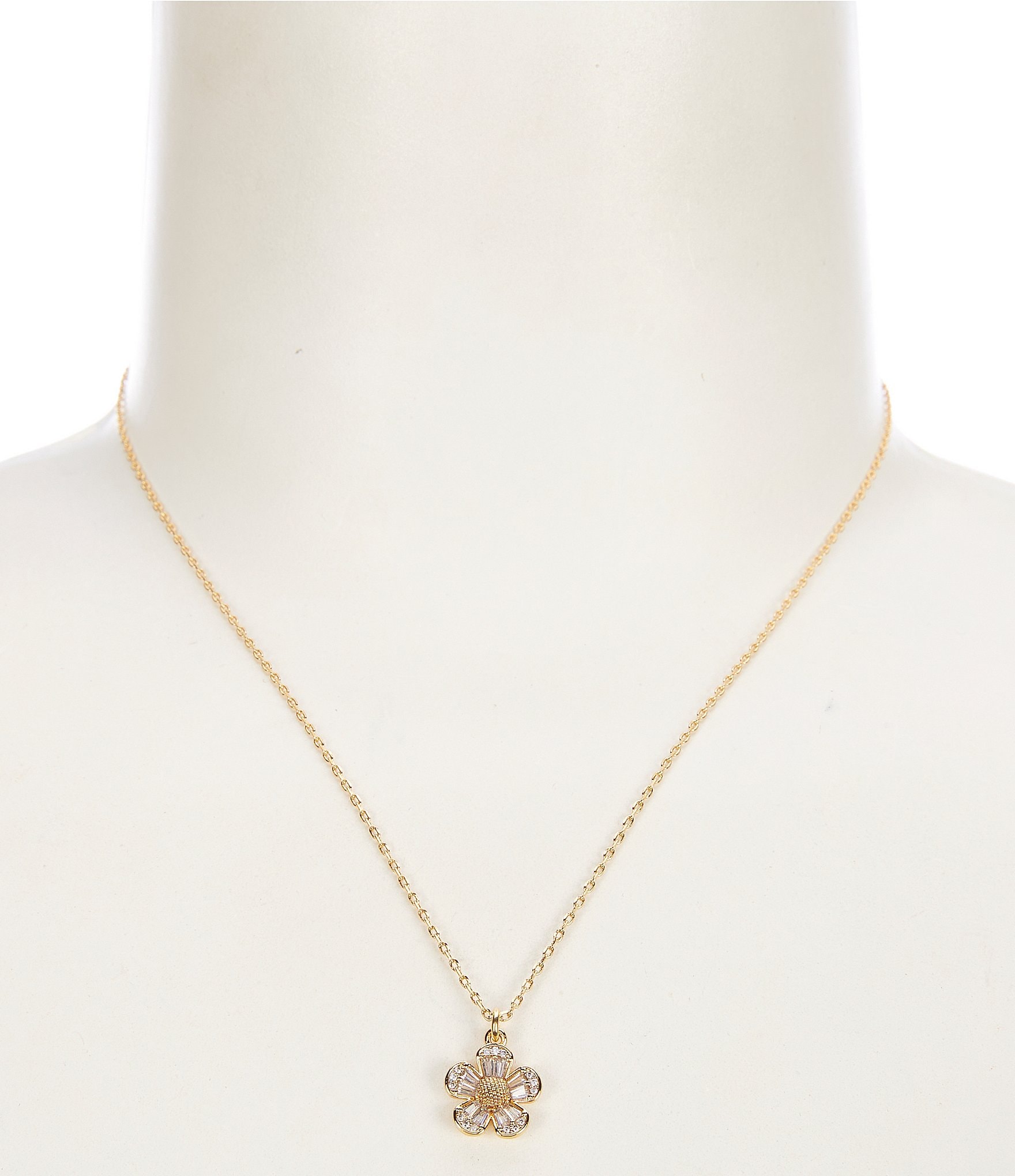 kate spade new york Crystal Fleurette Short Pendant Necklace