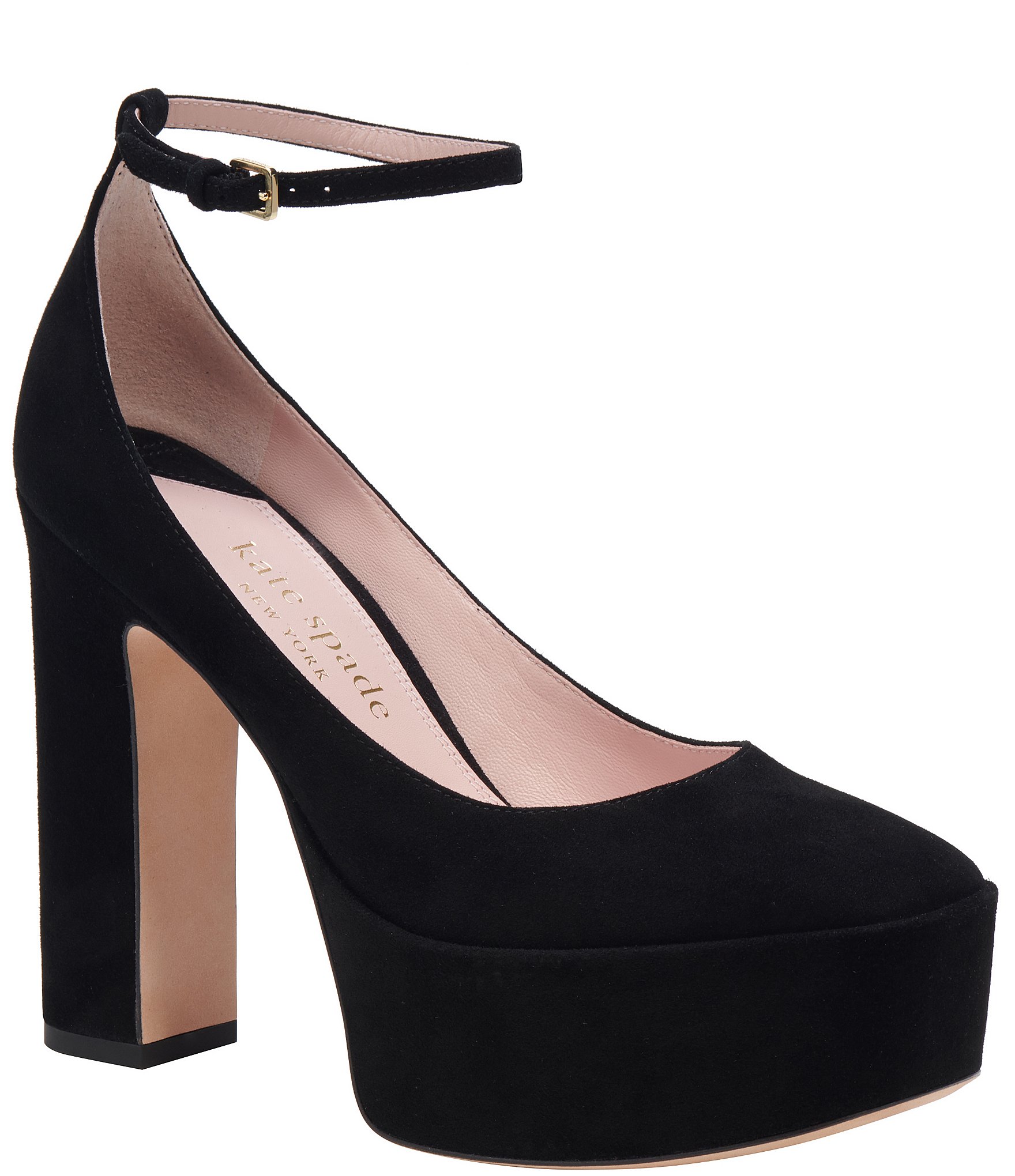 kate spade new york Gia Suede Ankle Strap Platform Pumps | Dillard's