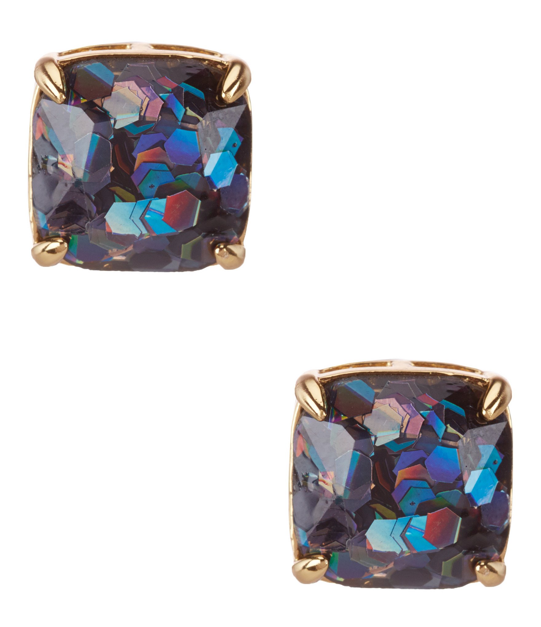 kate spade new york Glitter Square Stud Earrings Dillards
