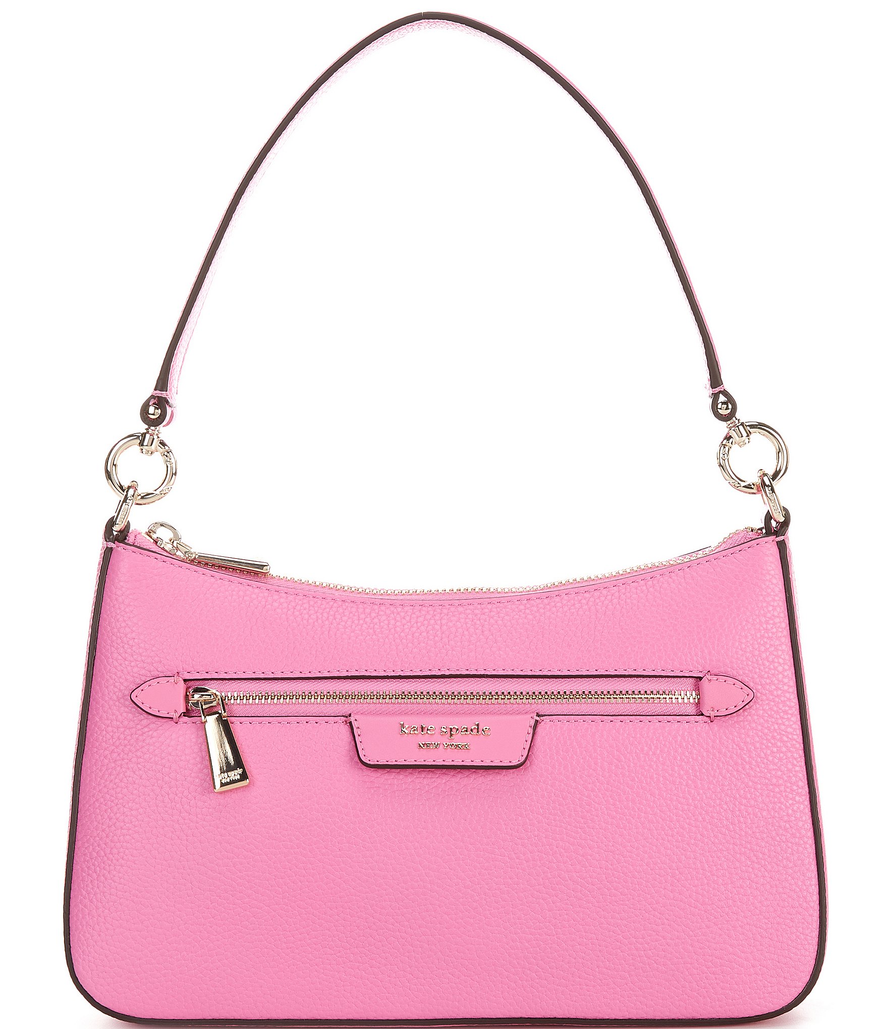 NWOT MINI KATE SPADE Monday Luxury Saffiano LEATHER Pink Rose Gold Envelope  Bag | eBay