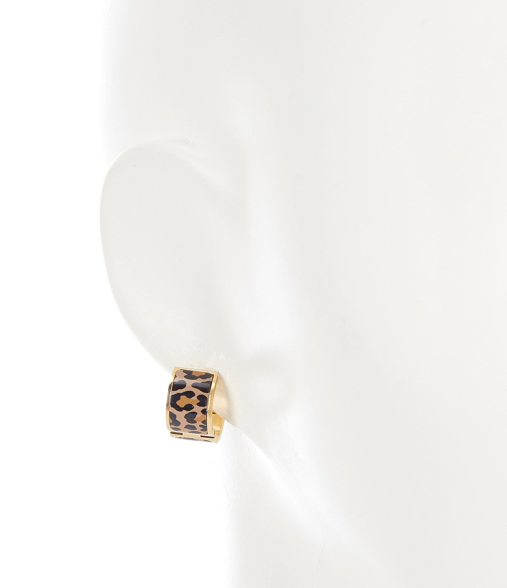 kate spade new york Leopard Huggie Hoop Earrings