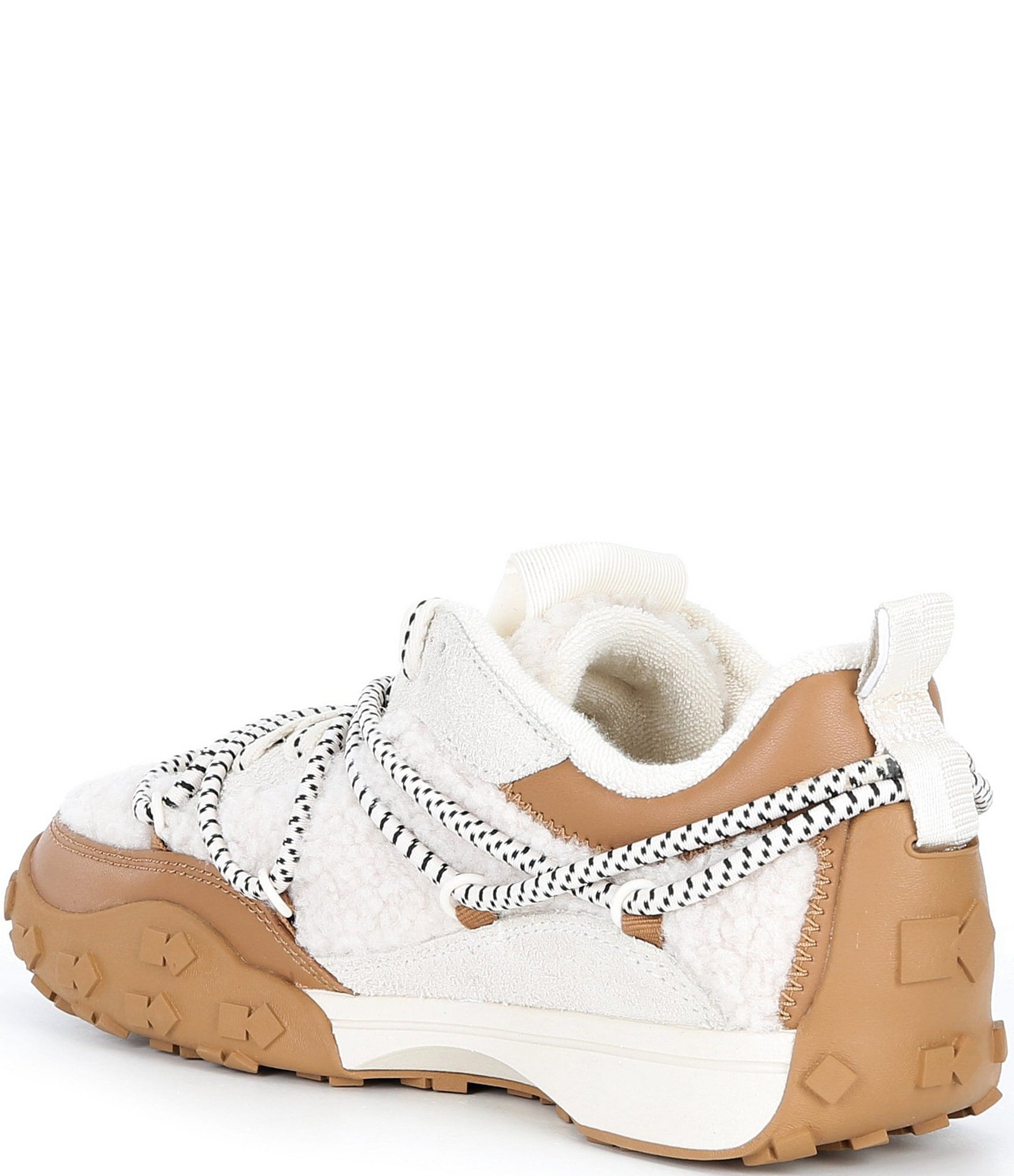 kate spade new york K As In Kate Faux Shearling and Leather Runner Sneakers