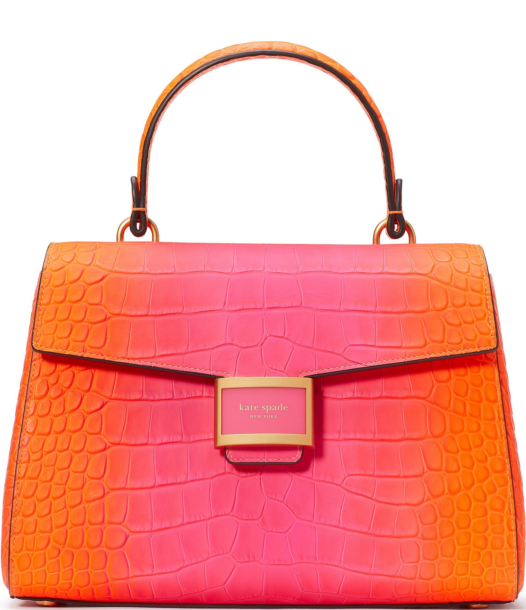 kate spade new york Katy Ombre Croco-Embossed Medium Top-Handle Satchel Bag  | Dillard's