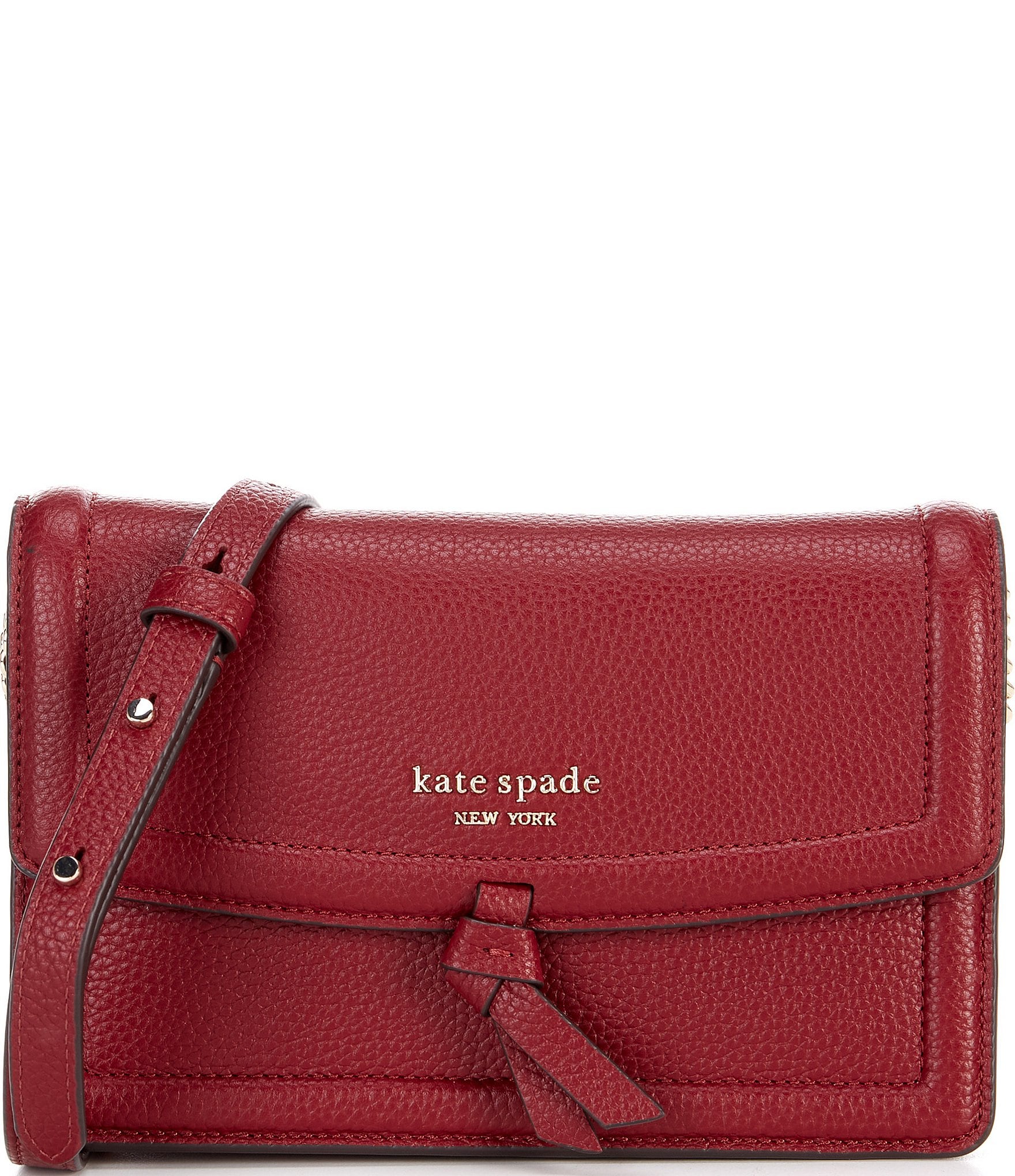 kate spade new york Knott Pebbled Leather Flap Crossbody Bag | Dillard's