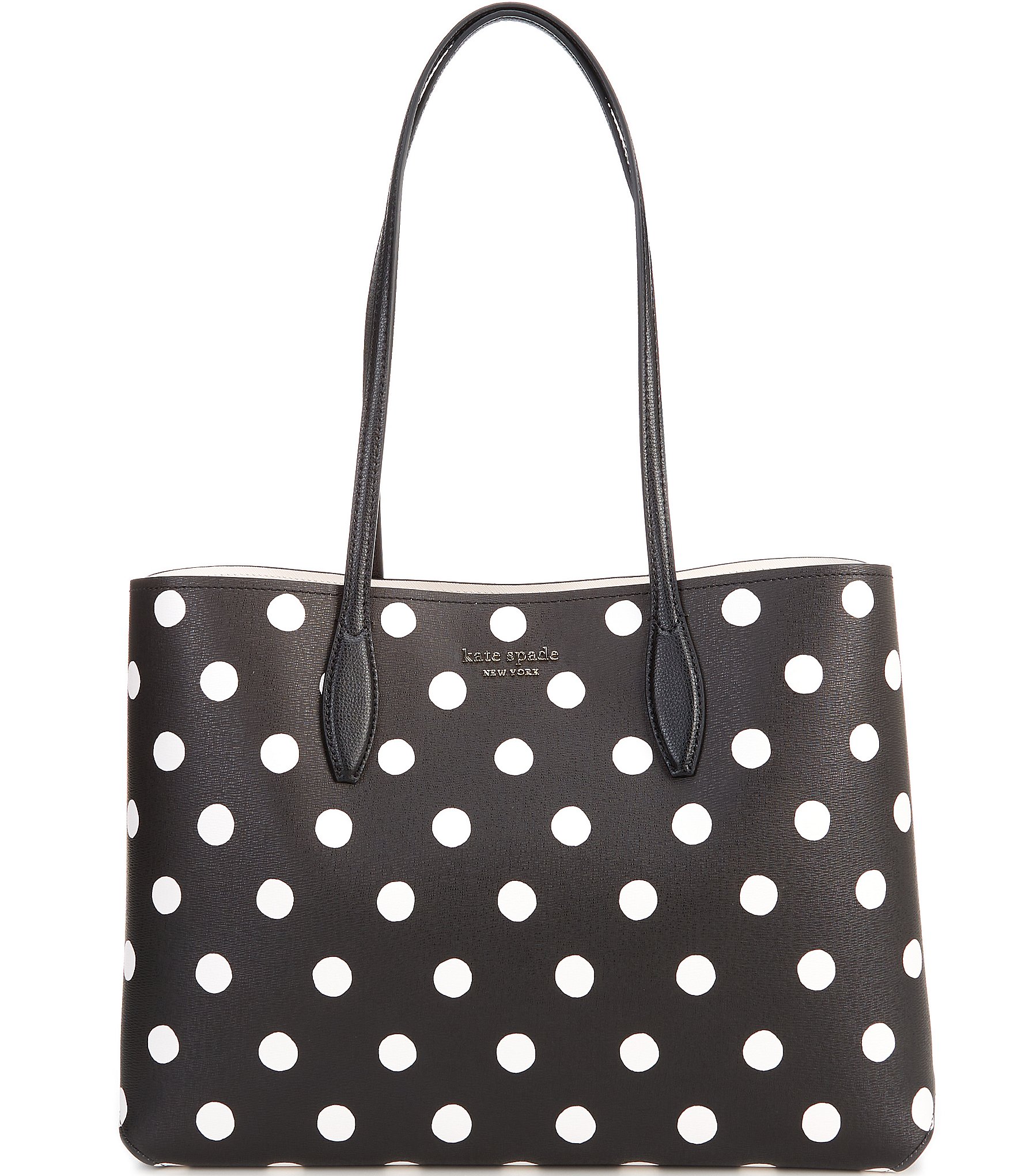  Kate Spade New York Cute Canvas Tote Bag for Women, Black  Canvas Beach Bag, Book Tote with Pocket, Scatter Dot : kate spade new york:  Clothing, Shoes & Jewelry