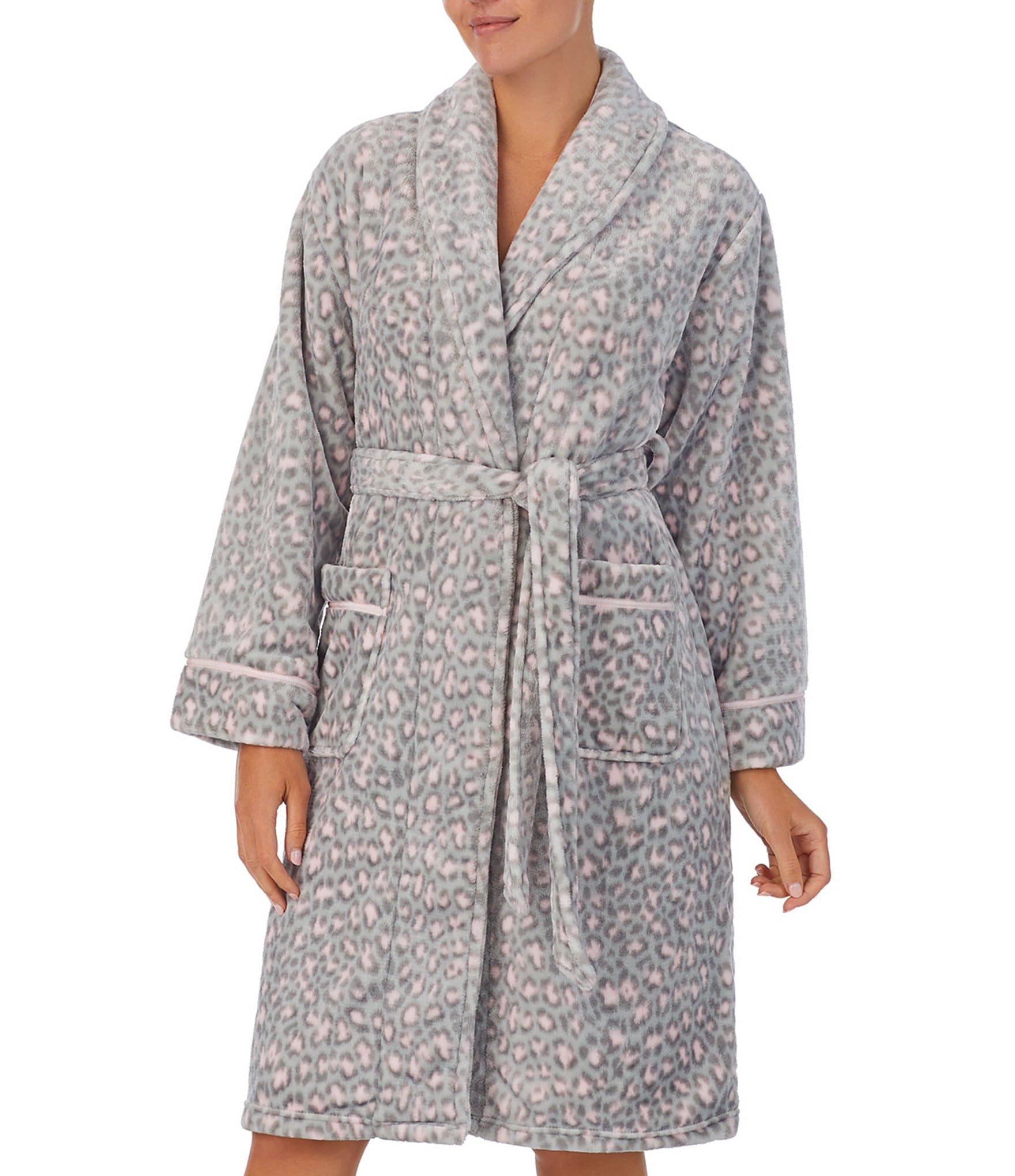 Women's Shawl Collar Chenille Robe