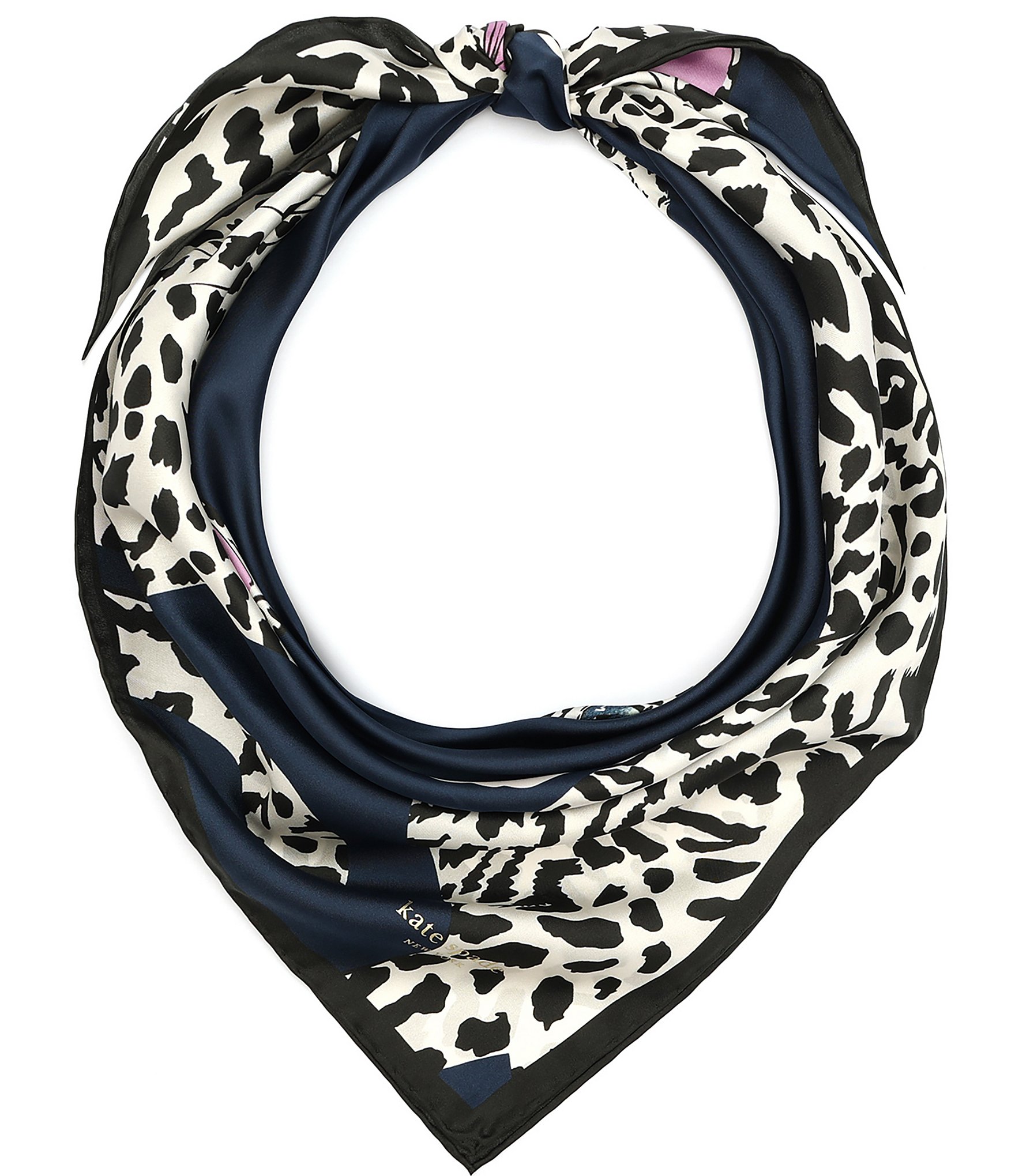 kate spade new york Leopard Print Silk Square Scarf