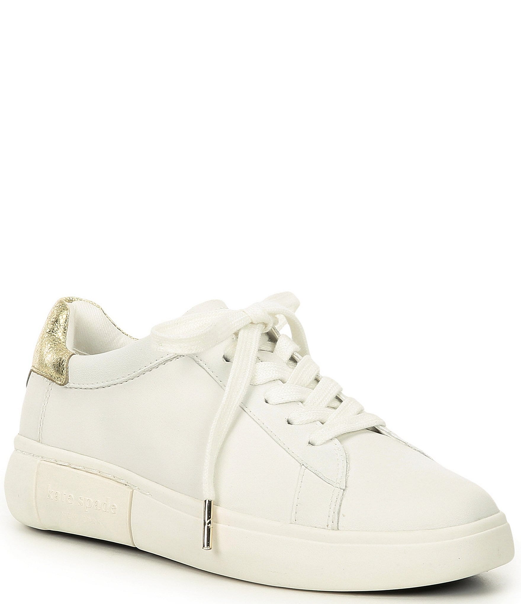 kate spade new york Lift Leather Gold Detail Sneakers | Dillard's