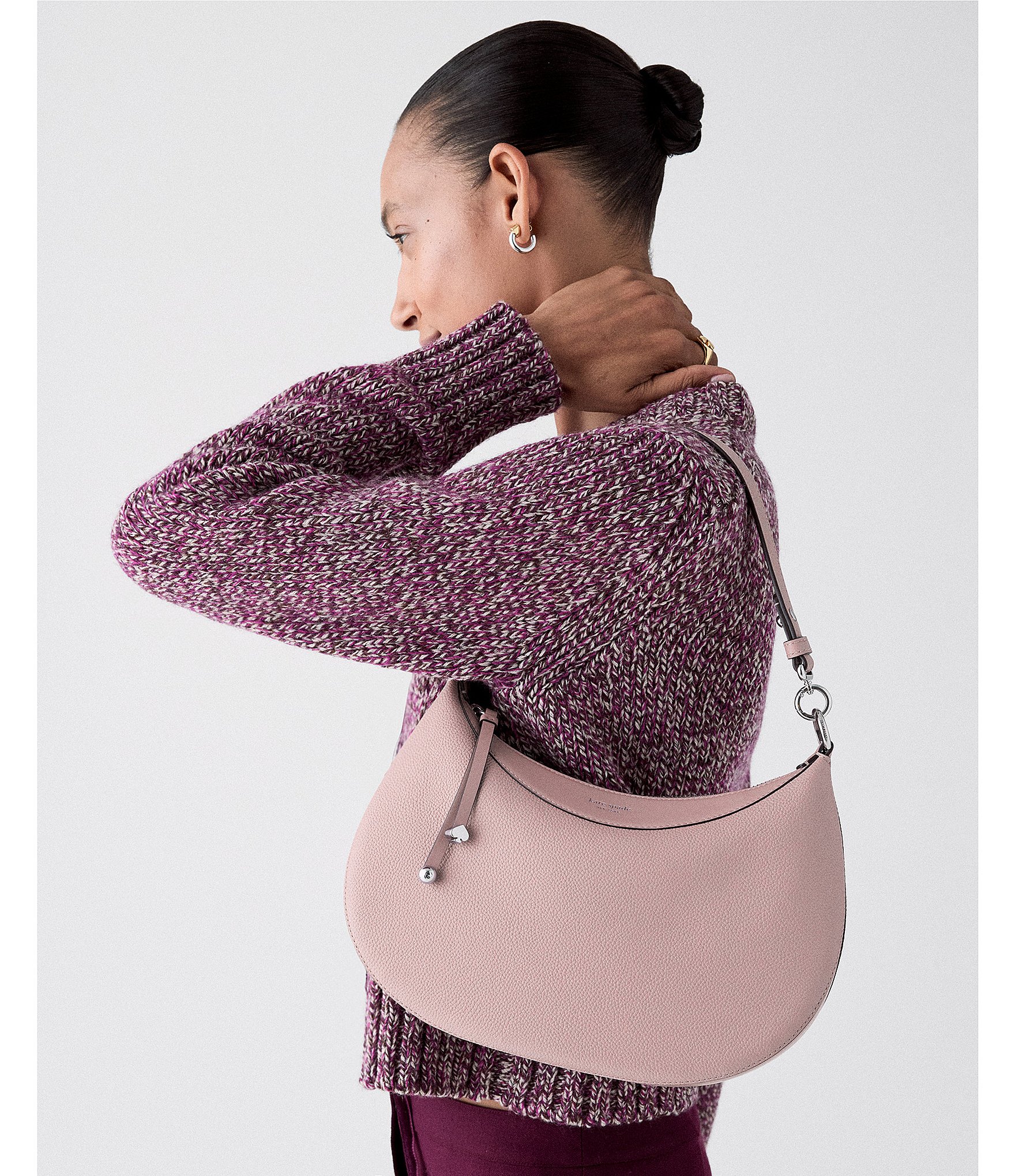 kate spade new york Liv Pebble Leather Saddle Shoulder Bag