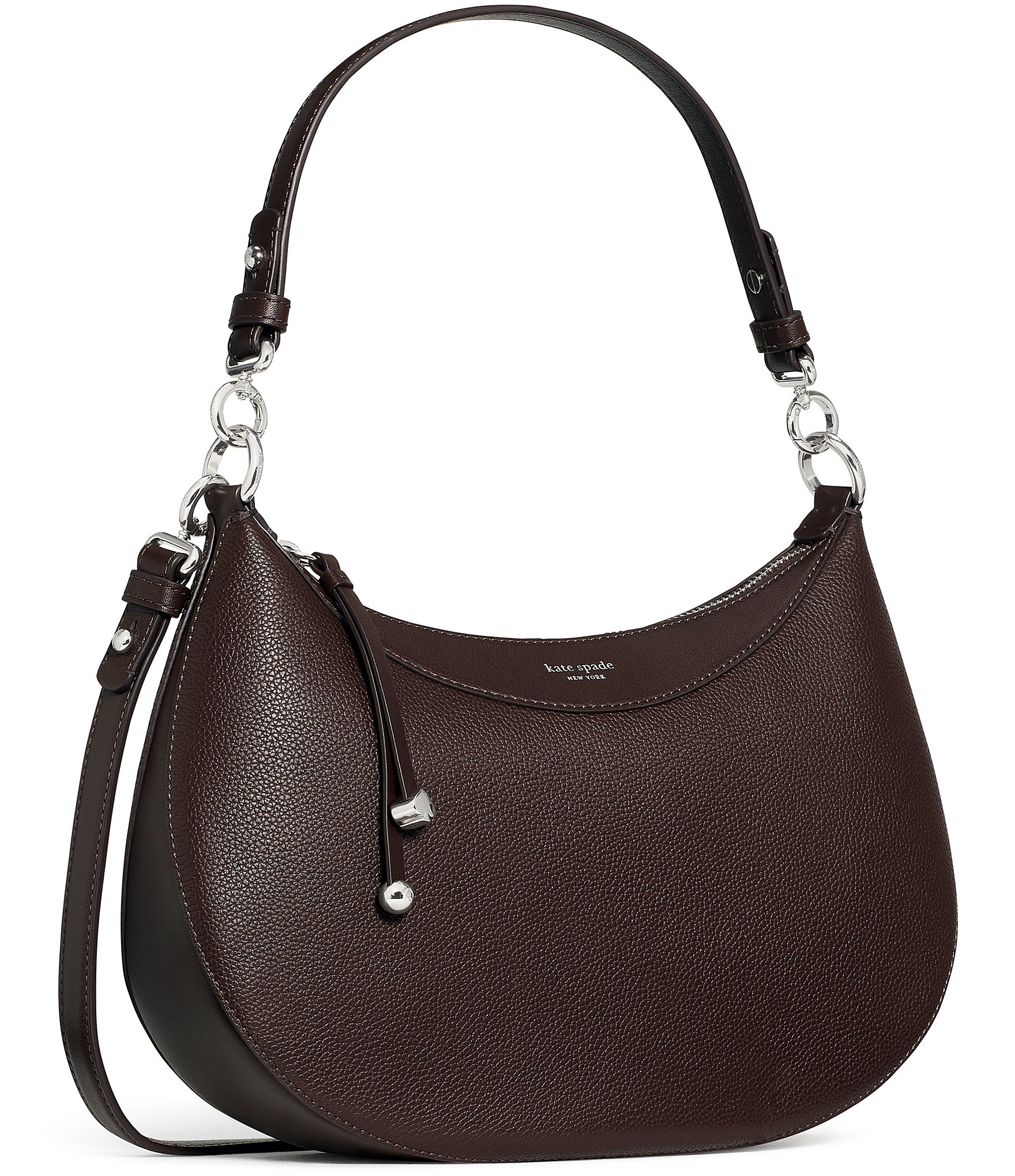 kate spade new york Liv Pebble Leather Saddle Shoulder Bag