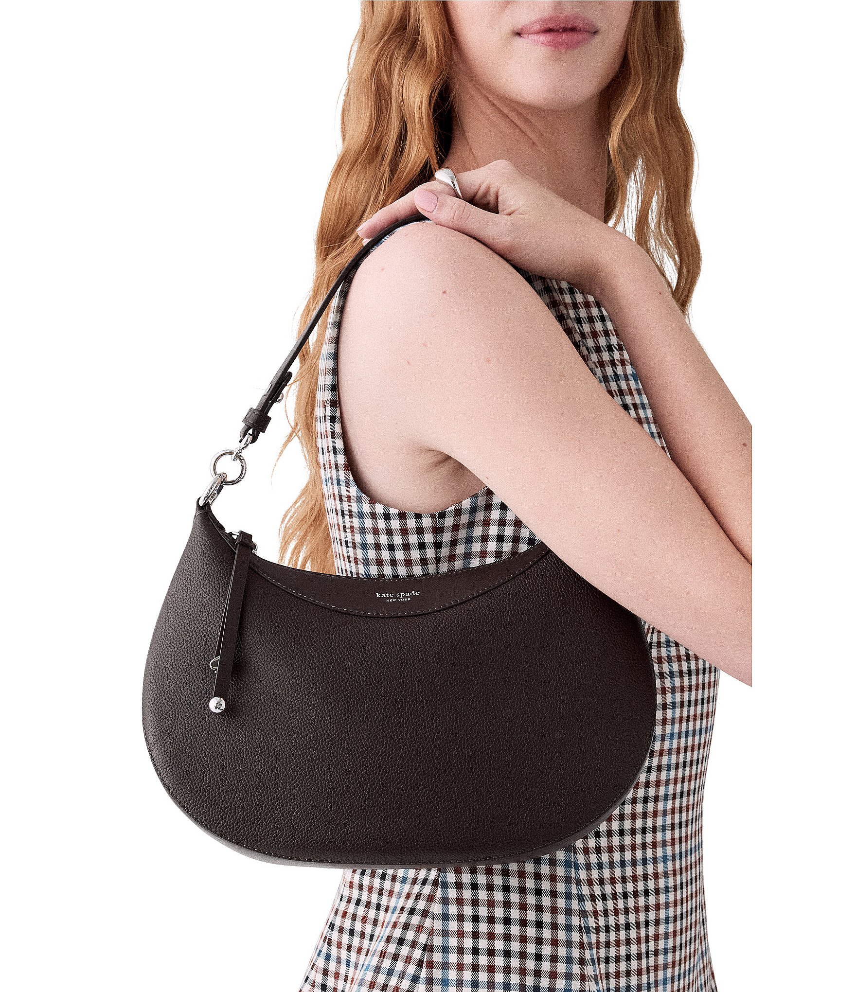 kate spade new york Liv Pebble Leather Saddle Shoulder Bag