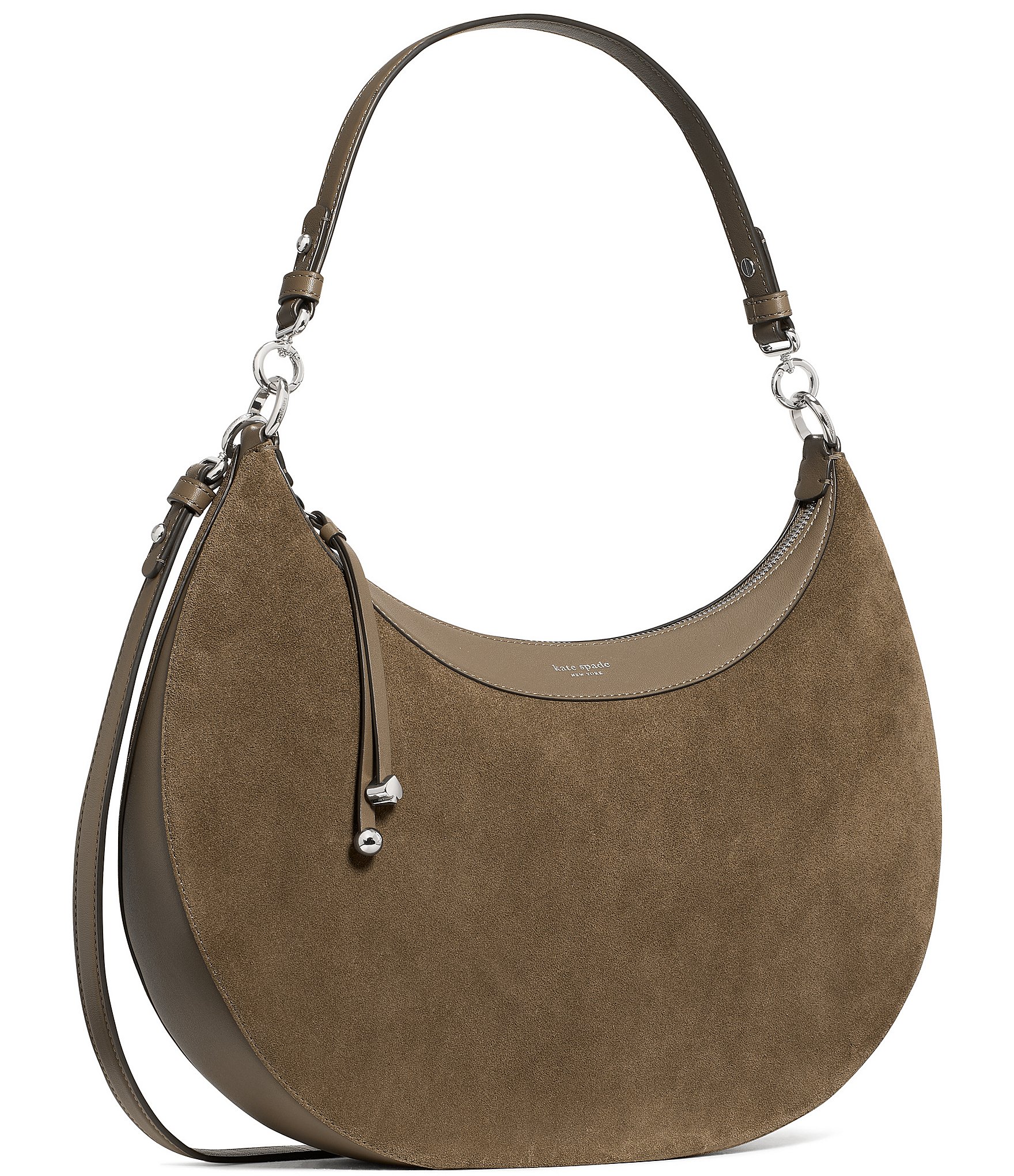 kate spade new york Liv Large Suede Saddle Shoulder Bag