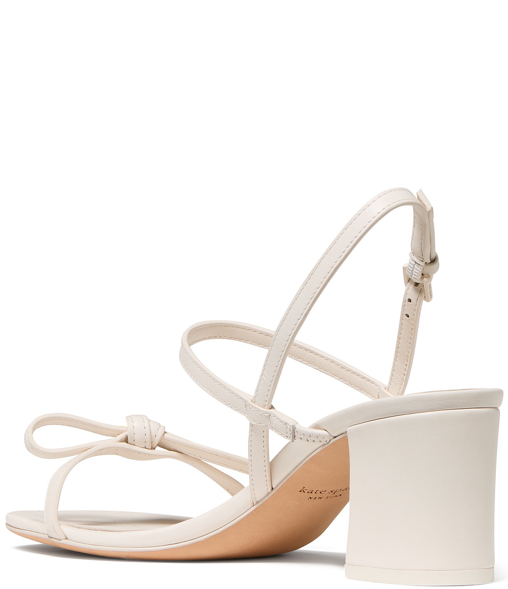 kate spade new york Loop Leather Knotted Block Heel Sandals