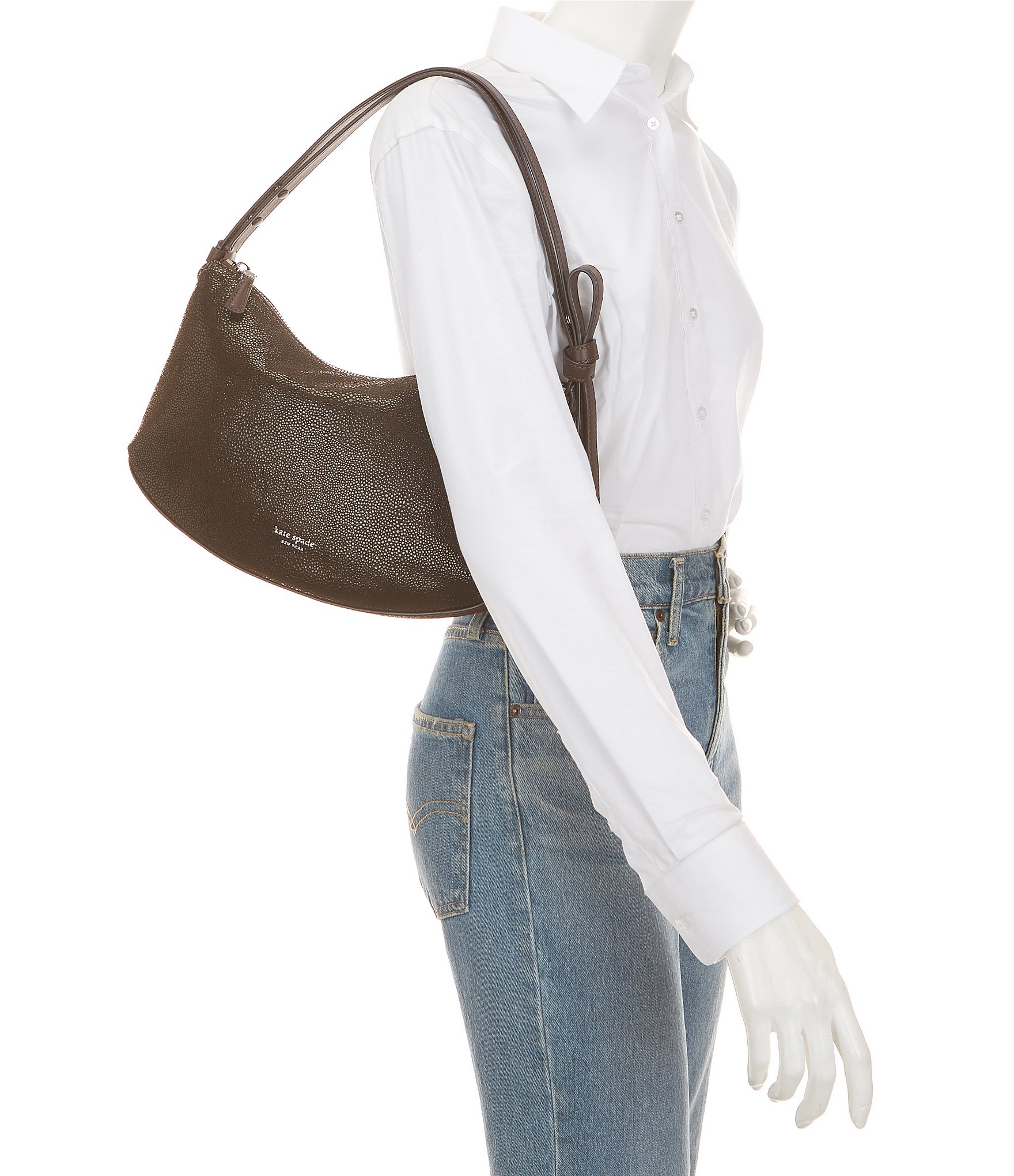 kate spade new york Loop Dot Suede Shoulder Bag