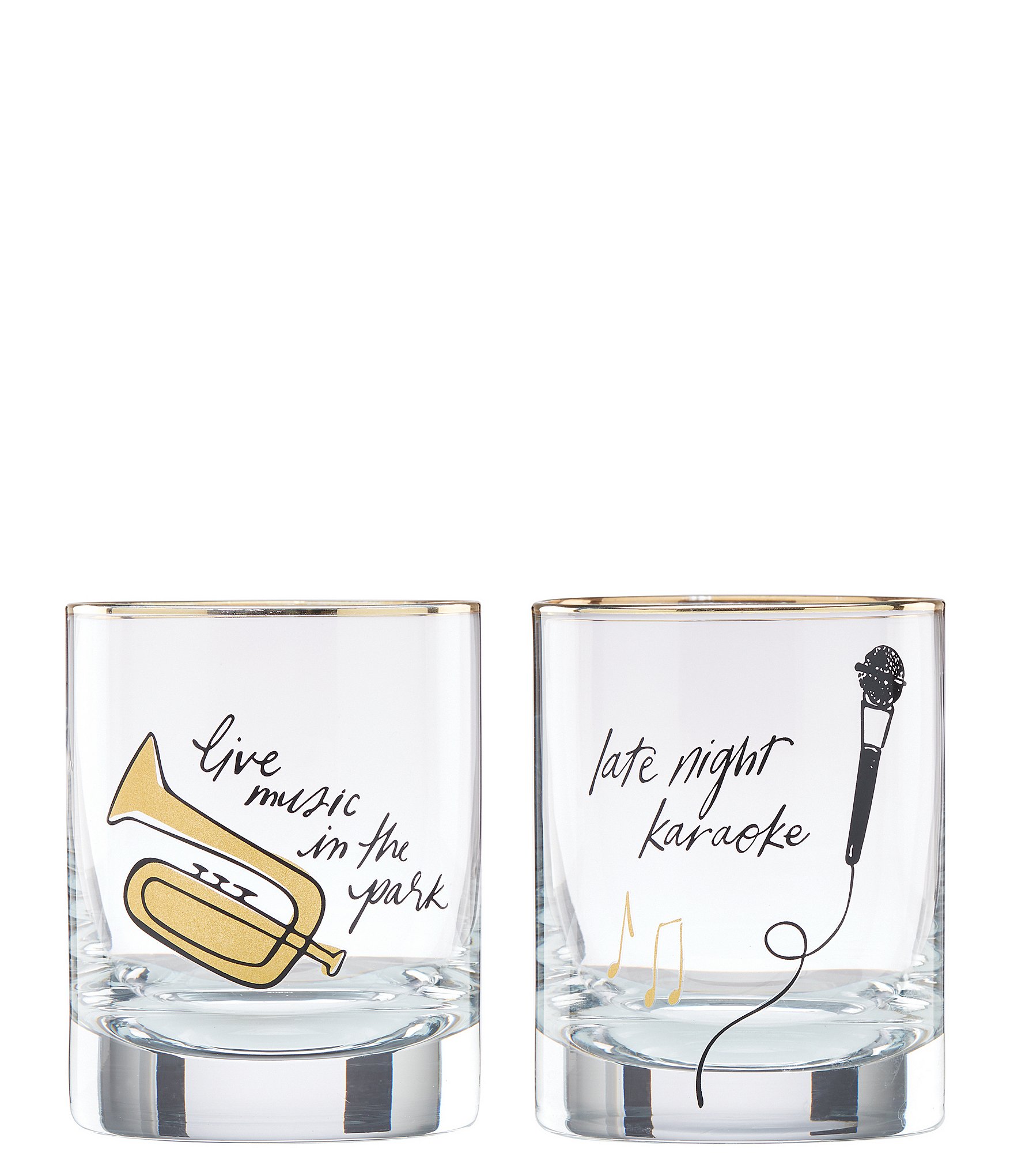 kate spade new york Manhattan Double Old Fashioned Glasses, Set of 2 |  Dillard's