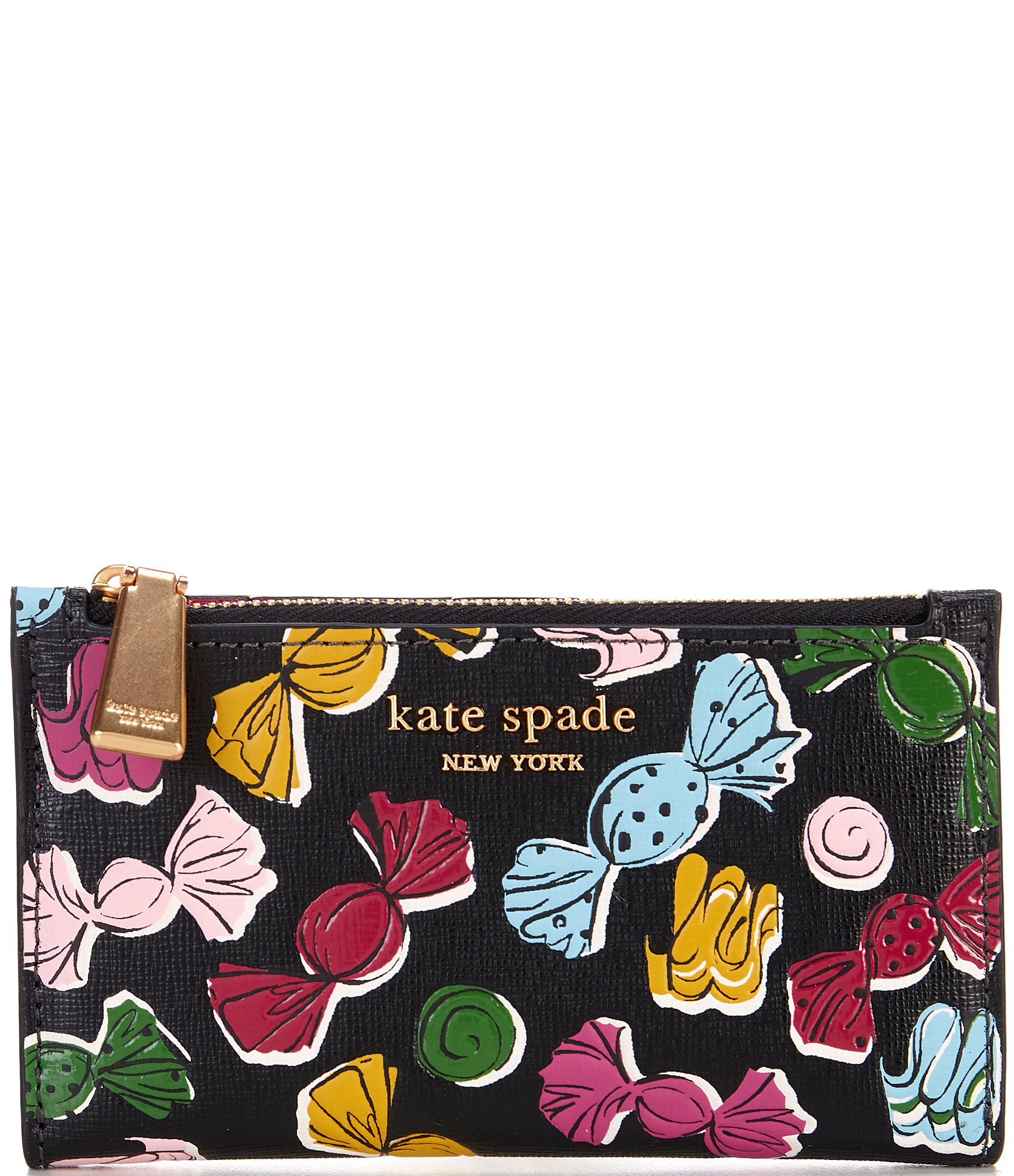kate spade new york Morgan Assorted Candies Embossed Saffiano Leather Small  Slim Bifold Wallet | Dillard's
