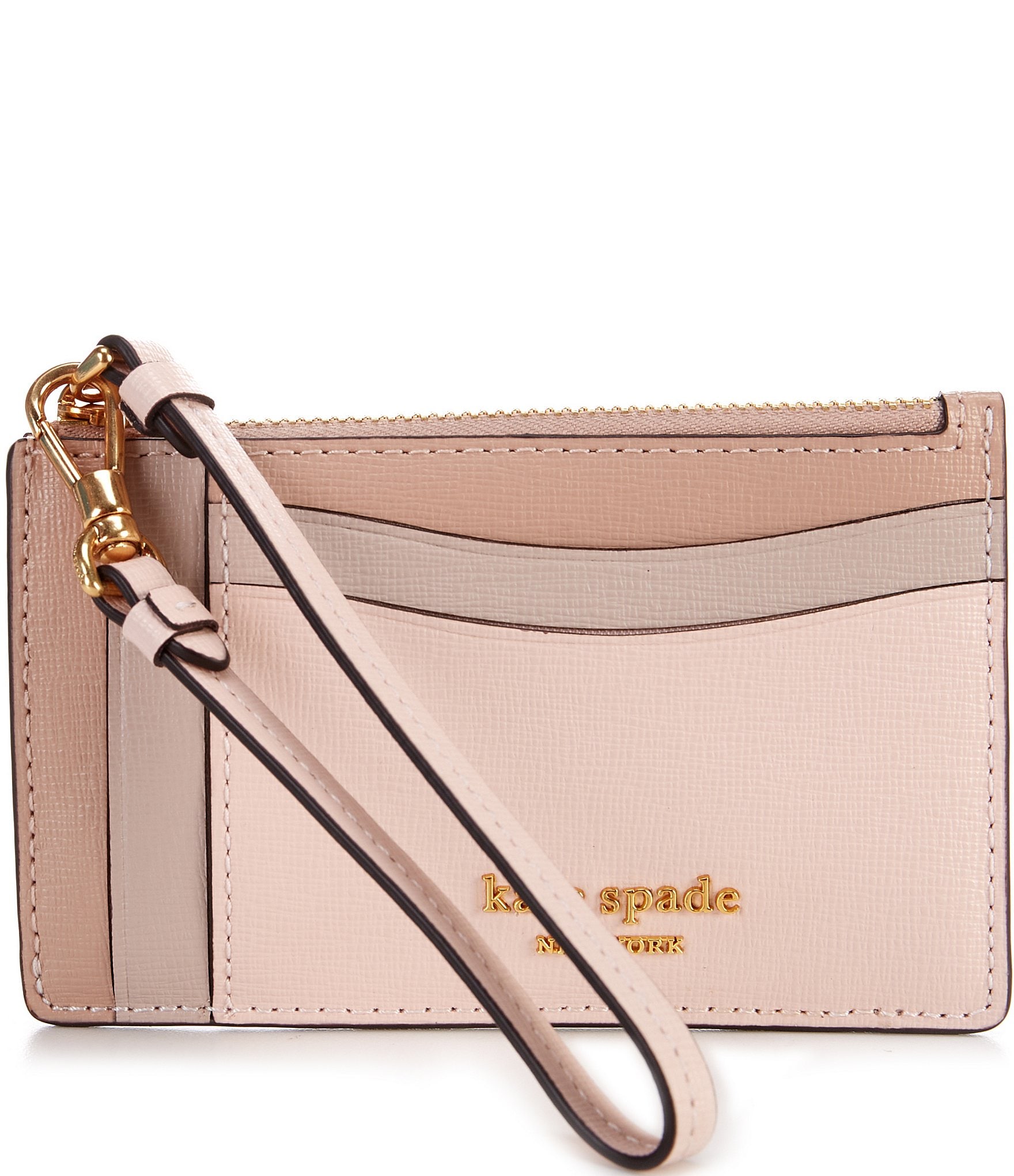 Kate spade new york Morgan Colorblock Saffiano Leather Card Case Wristlet Hamilton Place