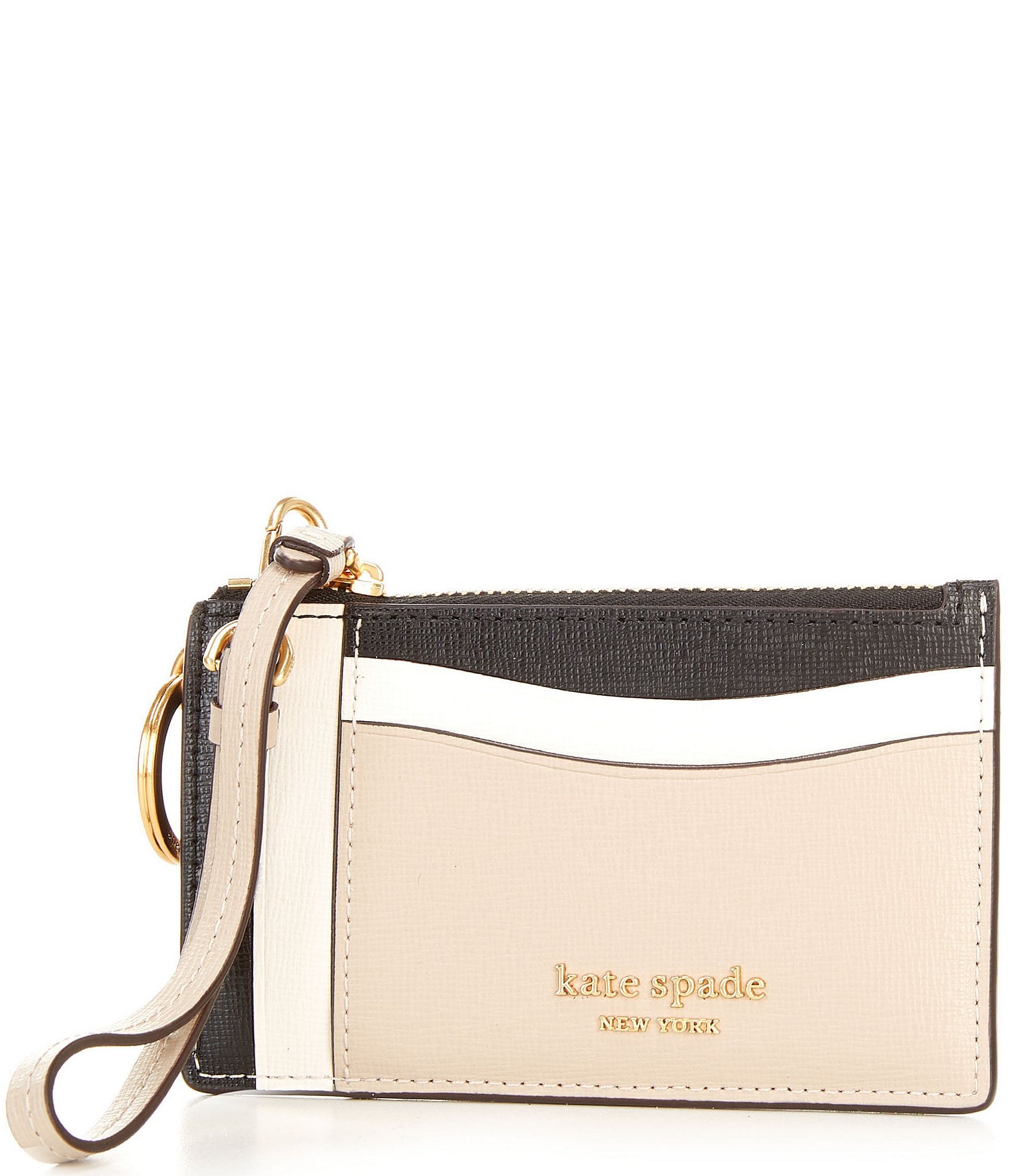 Kate Spade New York Morgan Color-Blocked Saffiano Leather Flap Chain Wallet