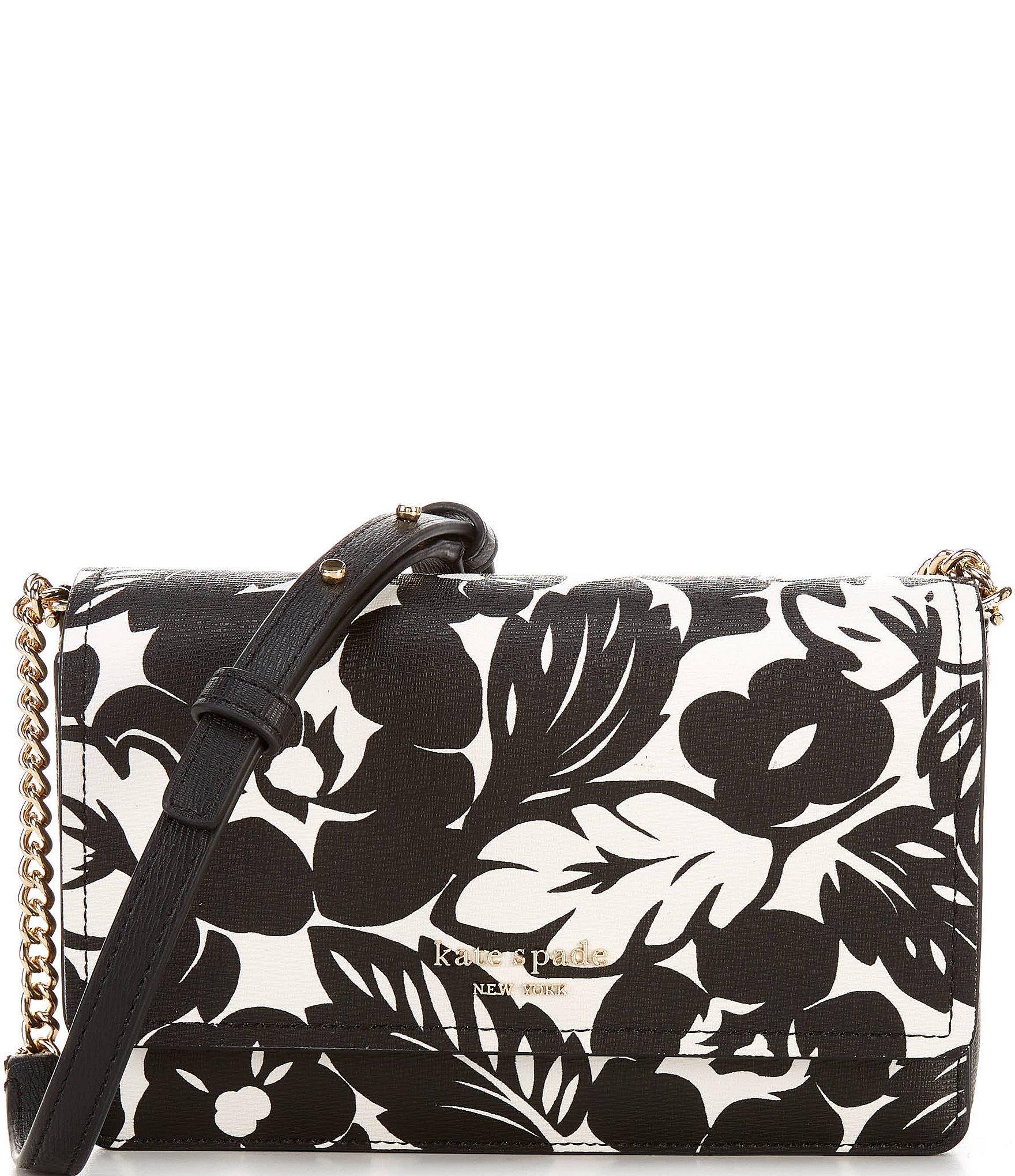 kate spade new york Morgan Flap Black Multi Chain Crossbody Bag