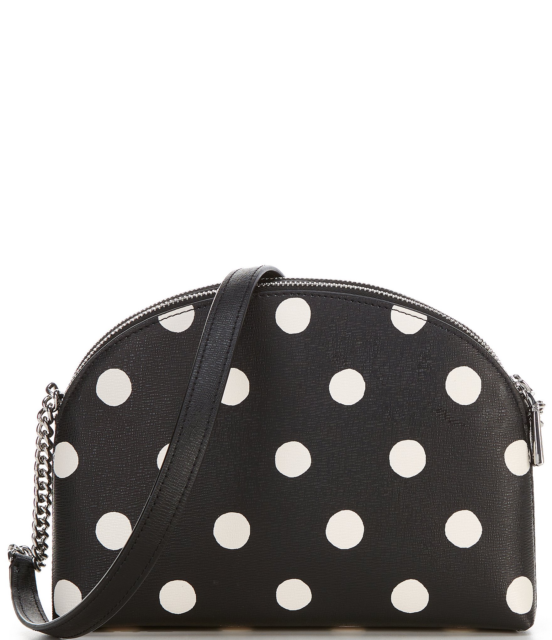 kate spade new york Morgan Sunshine Dotted PVC Double Zip Dome Crossbody Bag