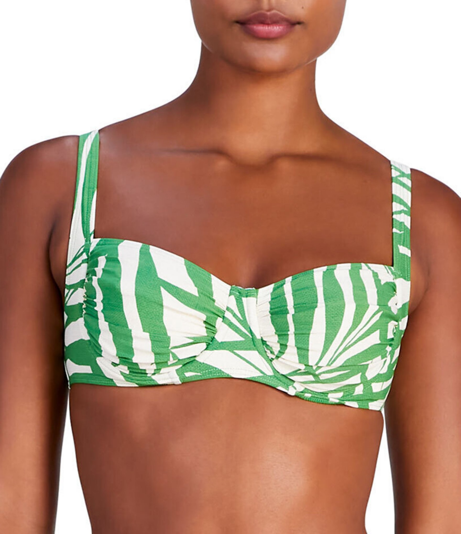 kate spade new york Palm Fronds Shirred Underwire Bikini Swim Top |  Dillard's