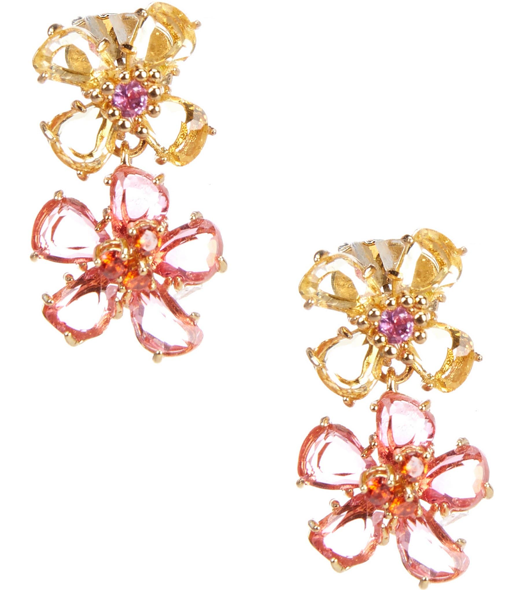 kate spade new york Paradise Flower Double Drop Earrings