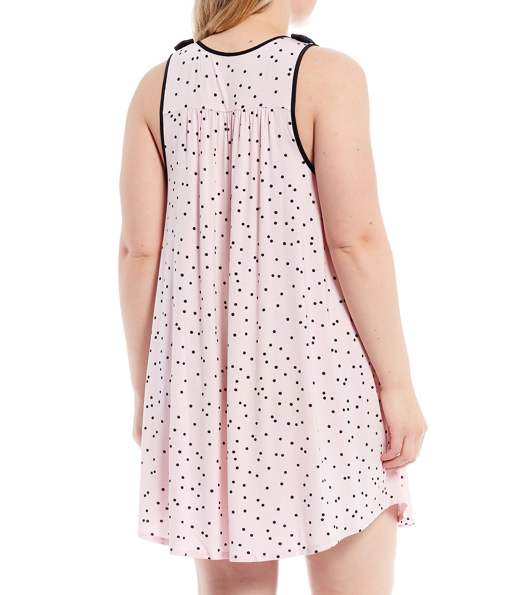 kate spade new york Plus Size Dot Jersey Knit Sleeveless Chemise