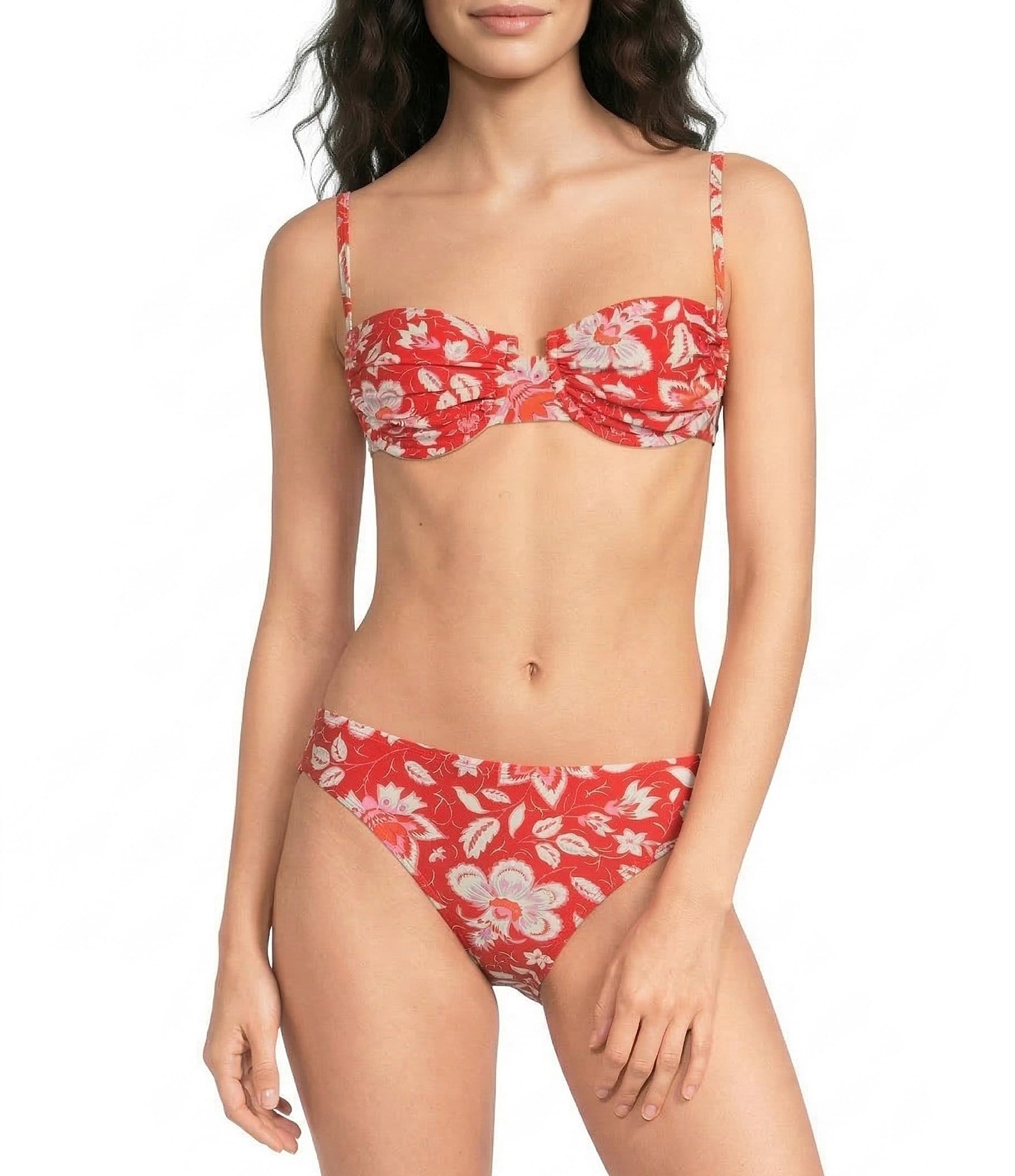 kate spade new york Pretty Paisley Underwire Shirred Swim Top