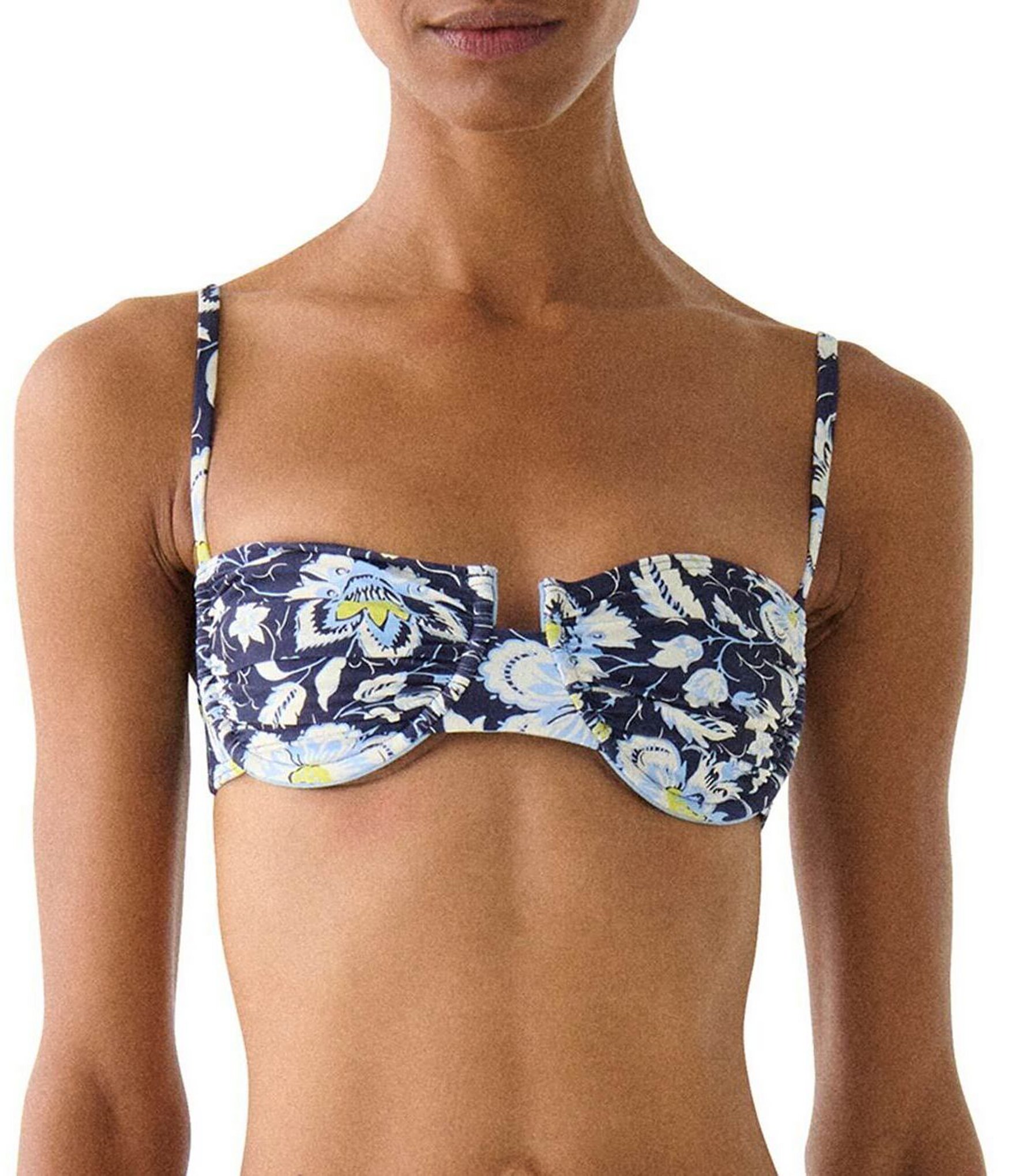 kate spade new york Pretty Paisley Underwire Shirred Swim Top