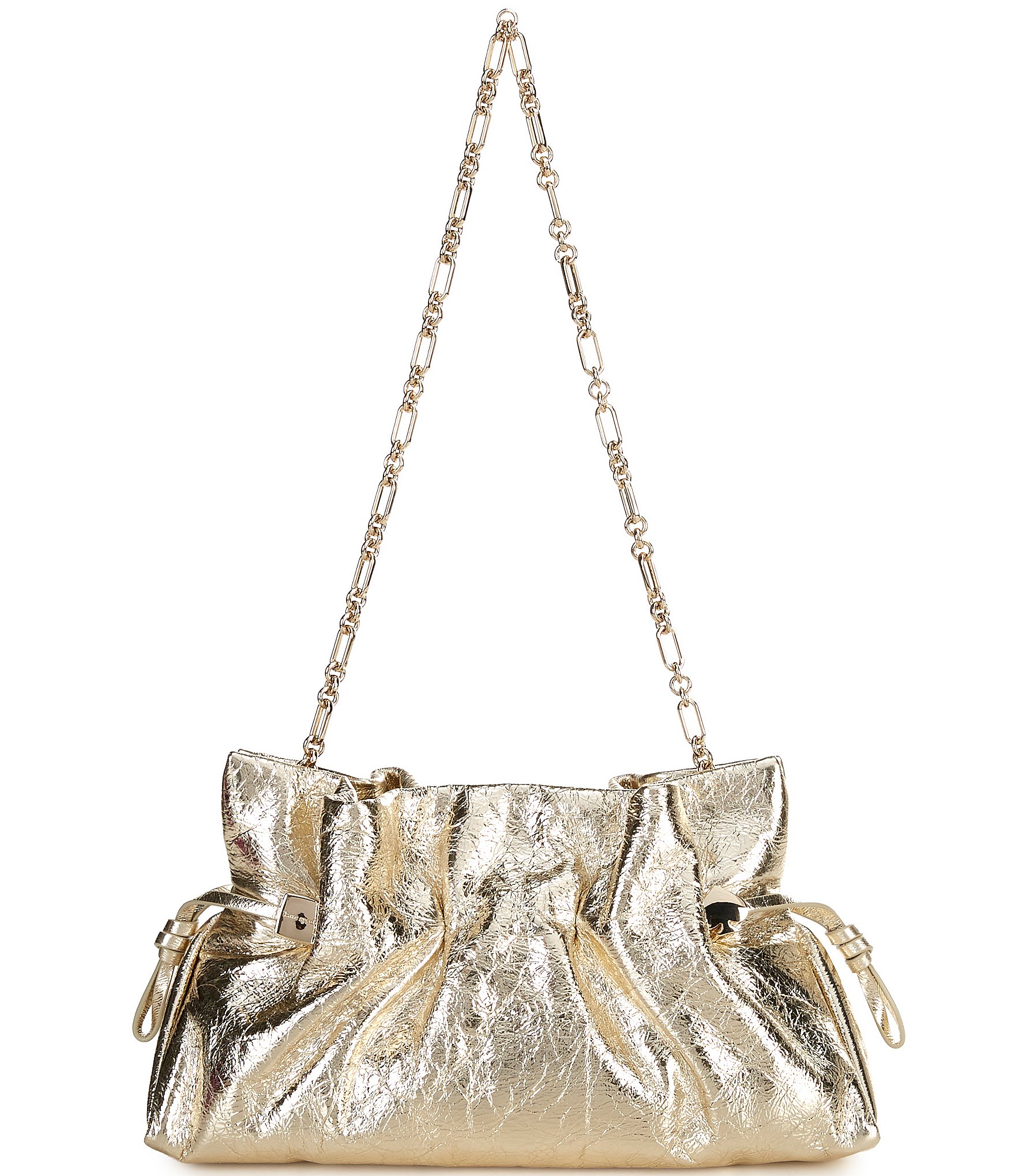 kate spade new york Rio Metallic Drawstring Clutch Shoulder Bag