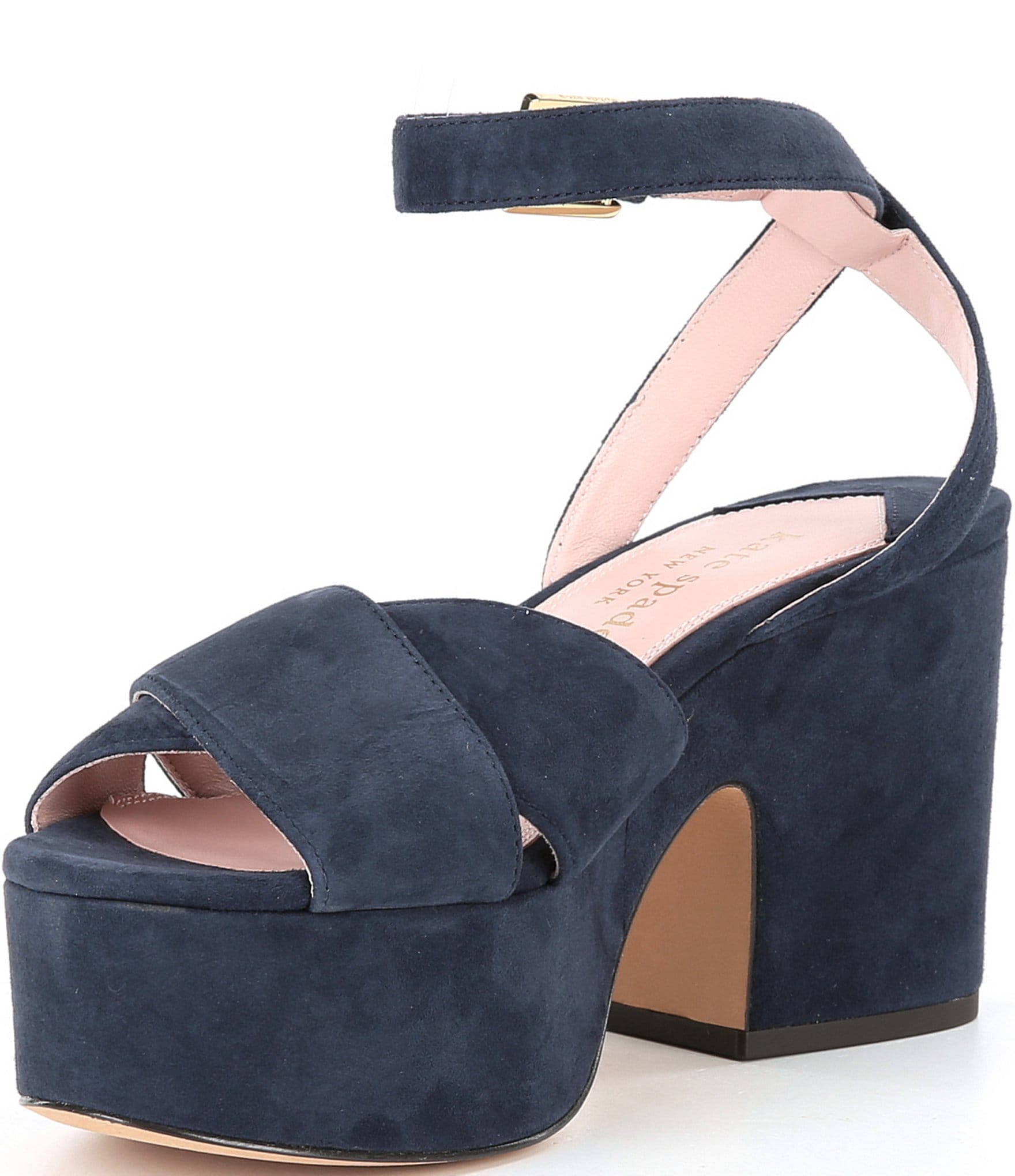 kate spade new york Rio Suede Ankle Strap Platform Sandals