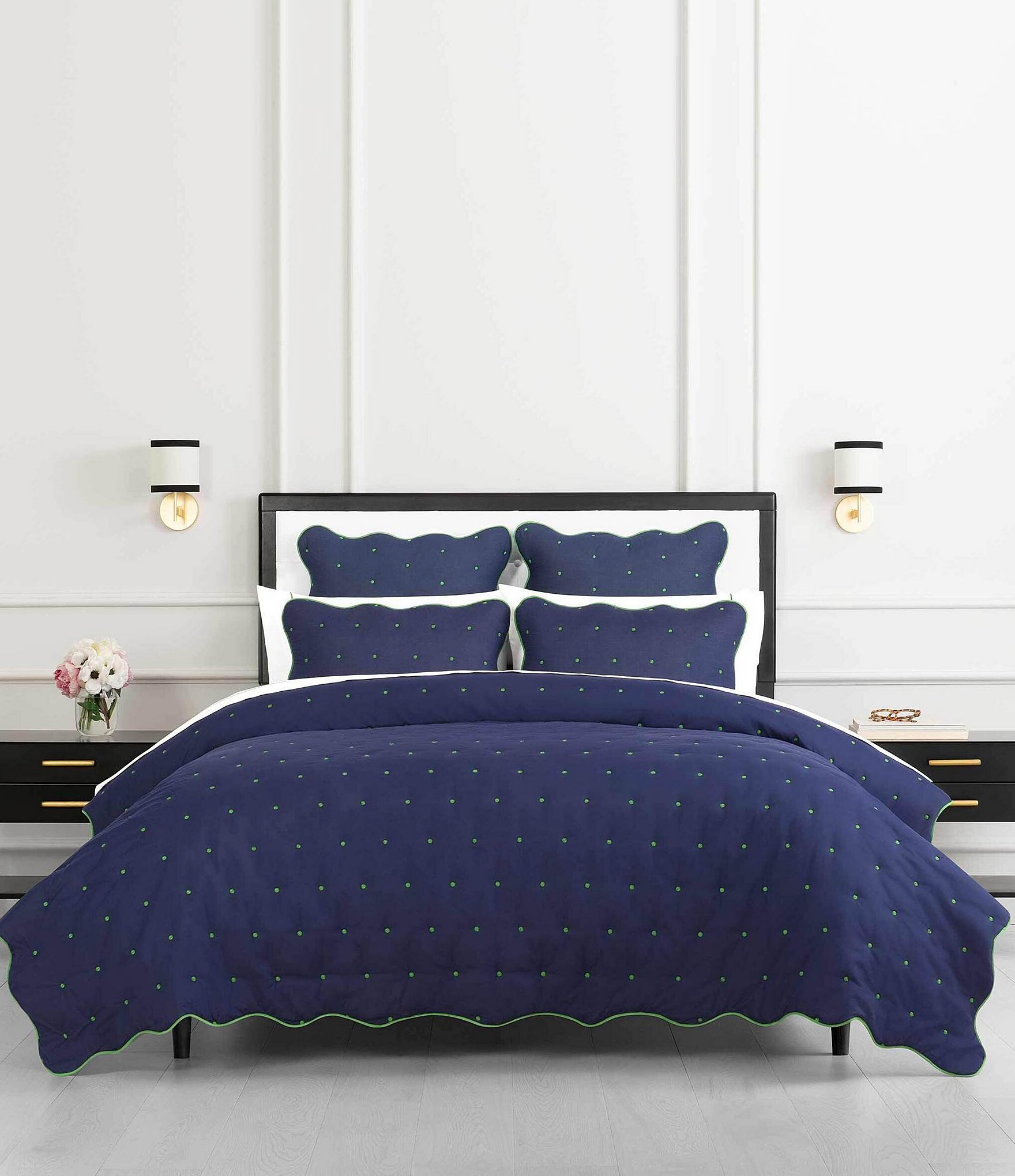 kate spade new york Scalloped Edge Reversible Quilt Bedding Mini Set