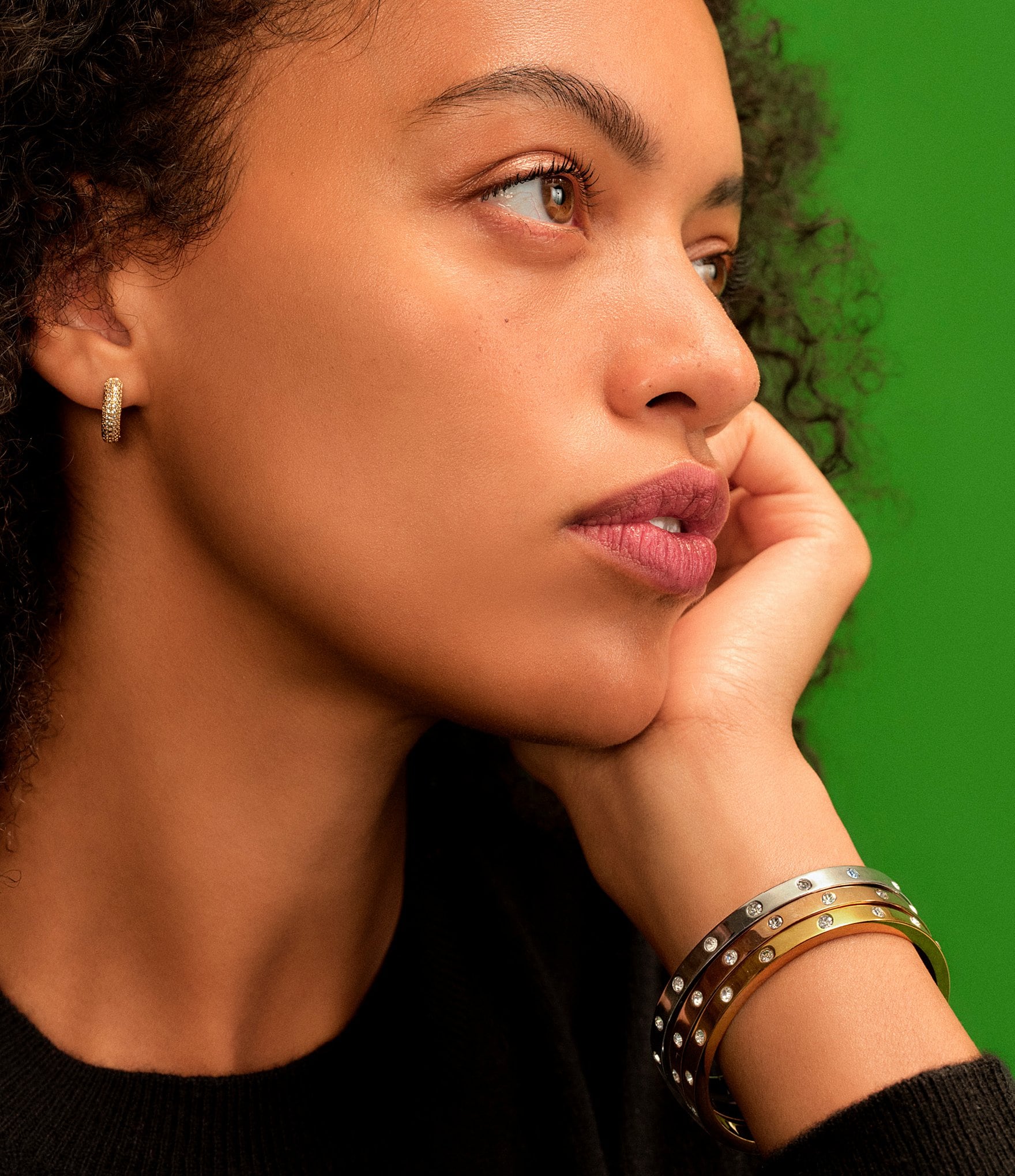 kate spade new york Set in Stone Hinged Gold-Plated Bangle Bracelet