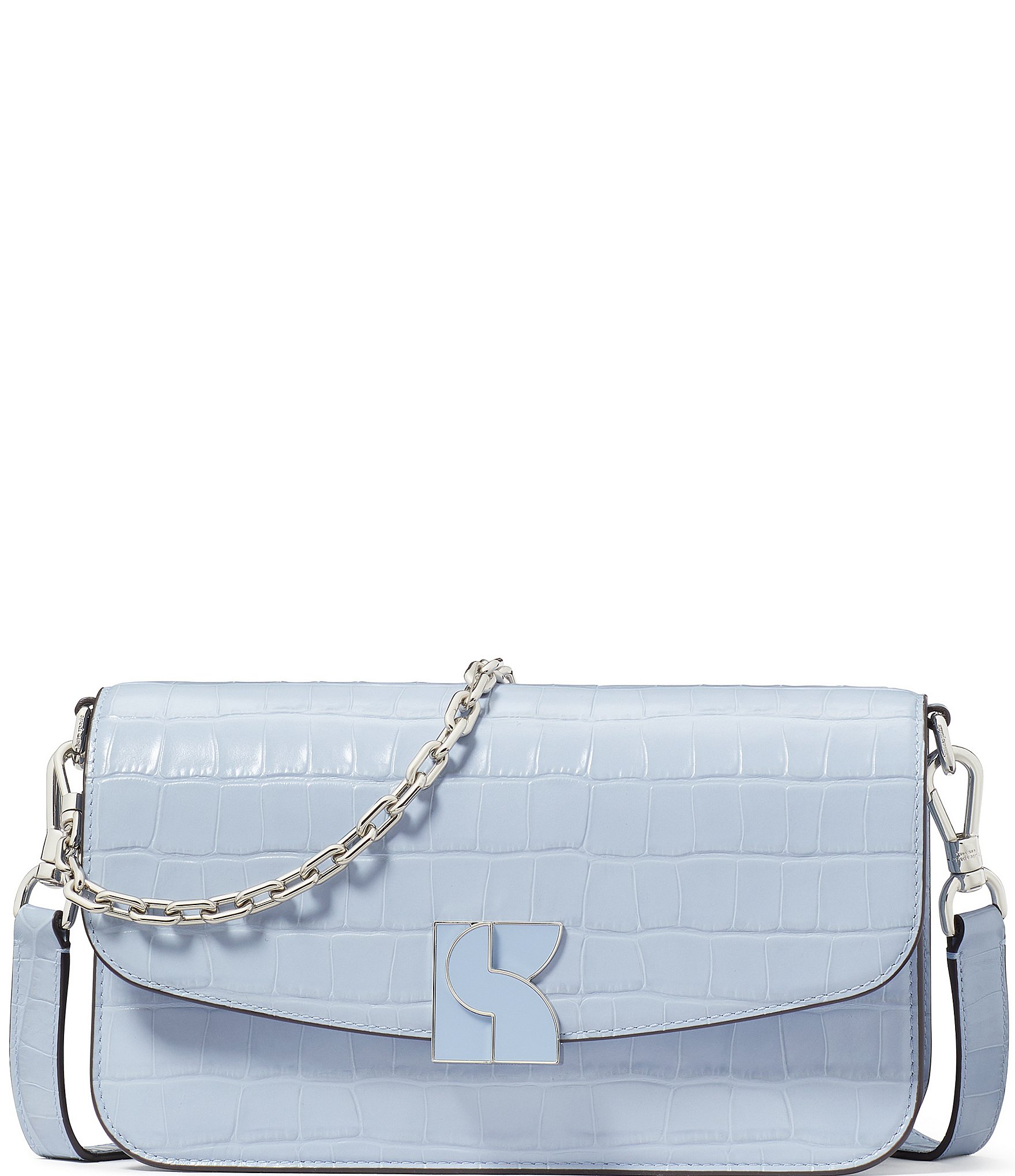 kate spade new york Silver Hardware Dakota Croco Embossed Convertible ...