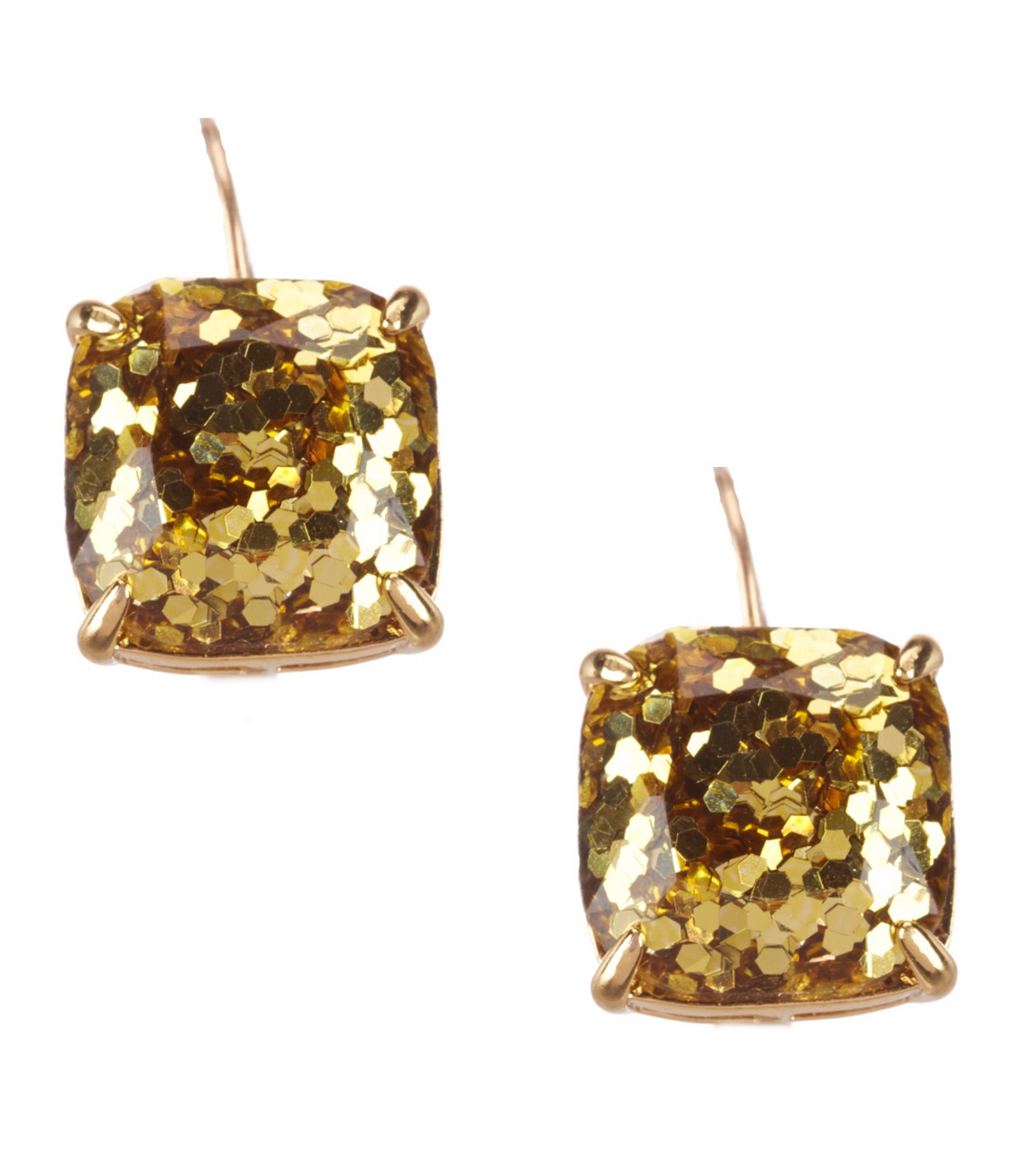 Kate Spade New York Small Square Drop Earrings Dillards   04817619 Zi Gold Glitter 