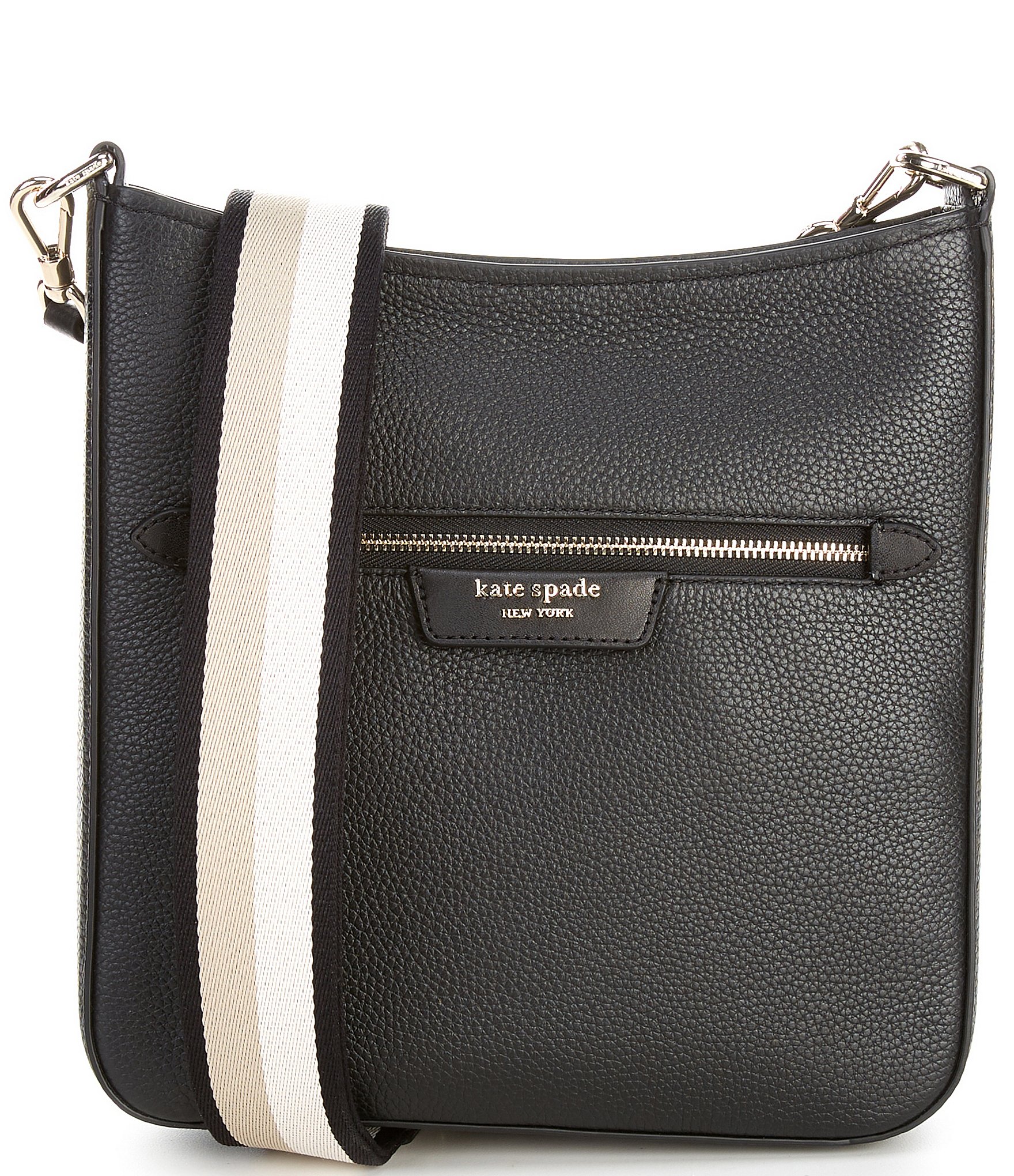 kate spade new york Striped Strap Hudson Messenger Crossbody Bag