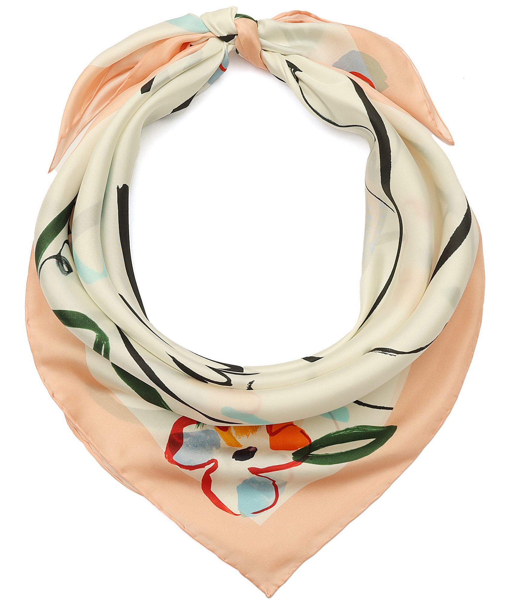 kate spade new york Swans Silk Square Scarf